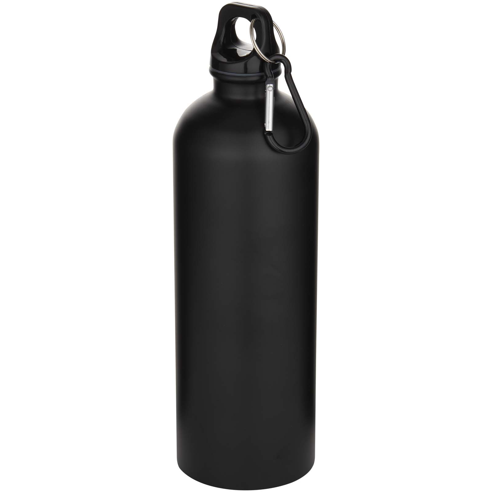 Oregon 750 ml matte RCS-zertifizierte, einwandige Trinkflasche aus recyceltem Edelstahl mit Karabinerhaken schwarz
