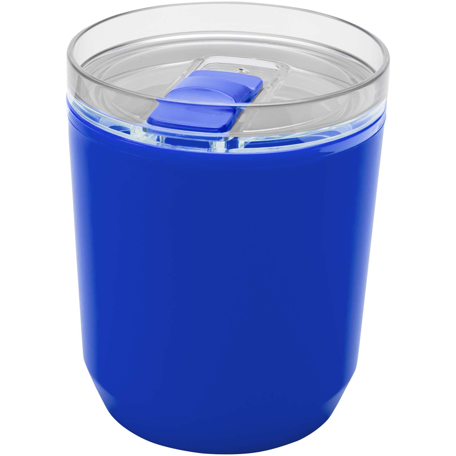 Hudson 180 ml doppelwandiger Becher aus recyceltem Kunststoff blau