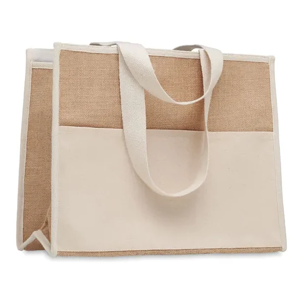 Jute-Canvas Shopping Tasche