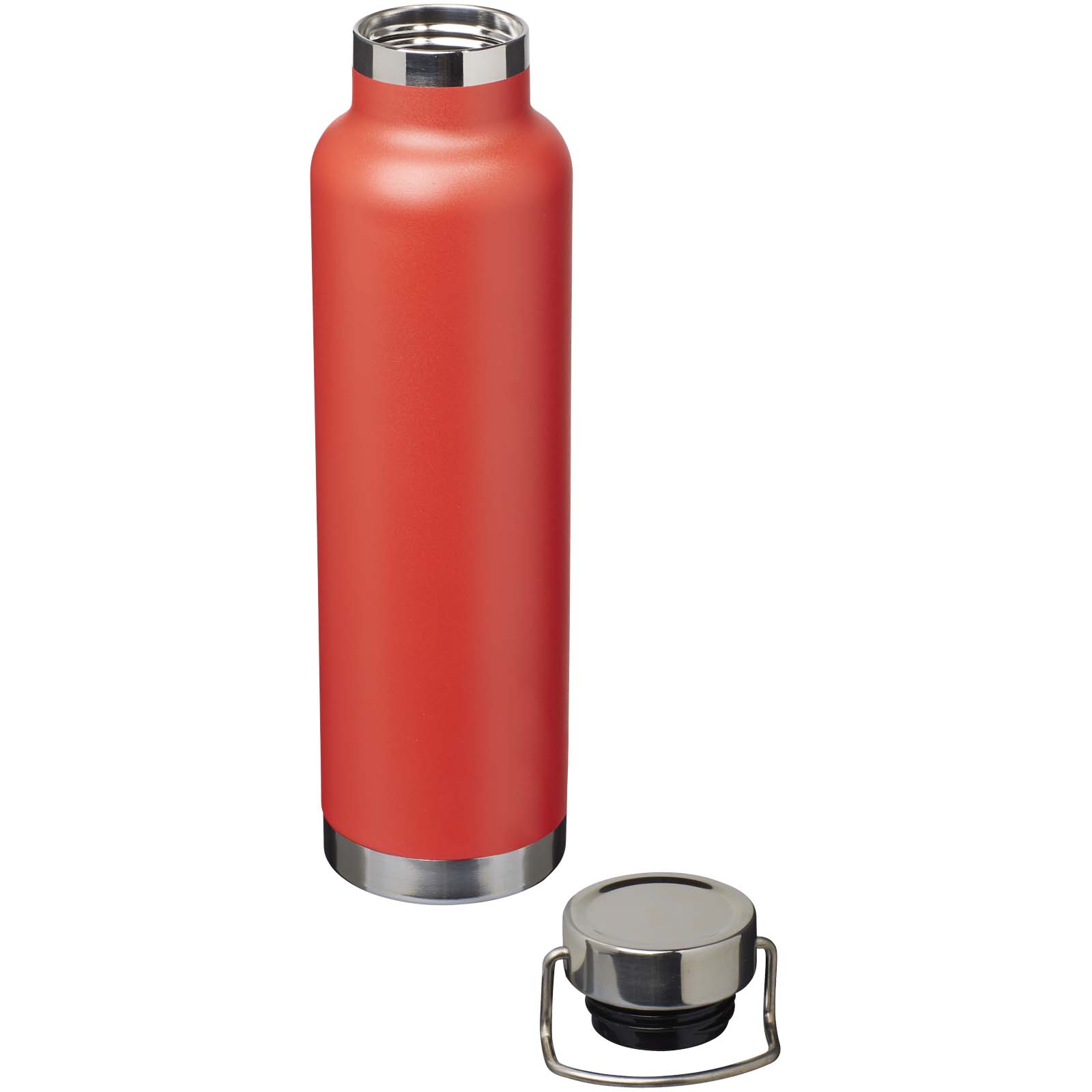 Thor 650 ml RCS-zertifizierte Kupfer-Vakuum Isolierflasche aus recyceltem Edelstahl rot