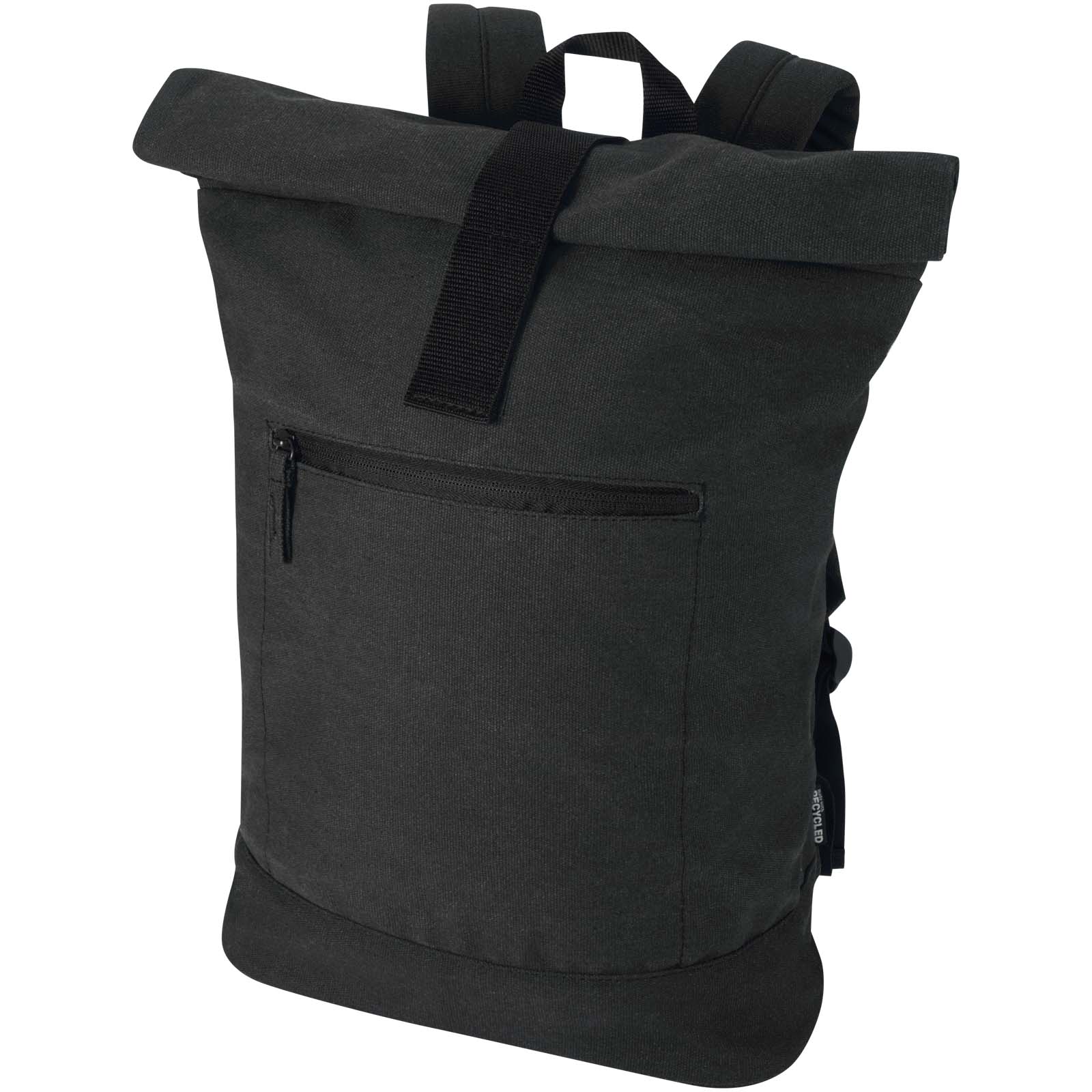 Recanvas 14” GRS recycelter Rolltop-Rucksack 16L schwarz
