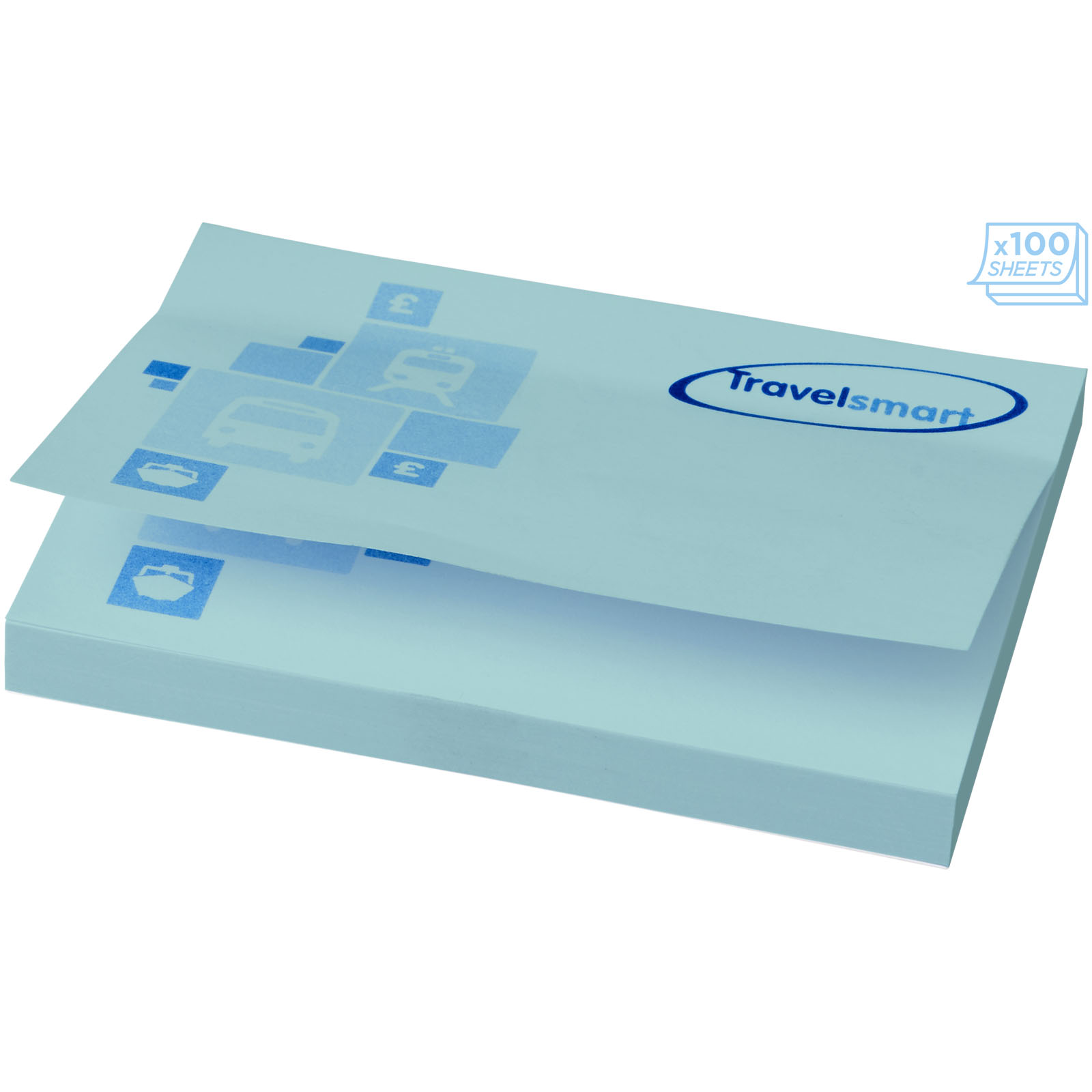 Sticky-Mate® Haftnotizen 100 x 75 mm hellblau