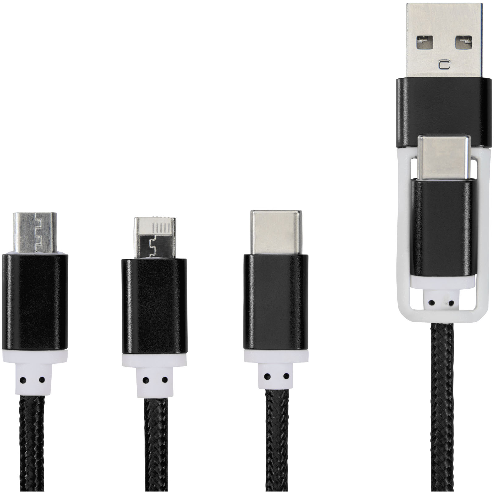 Versatile 5-in-1-Ladekabel schwarz