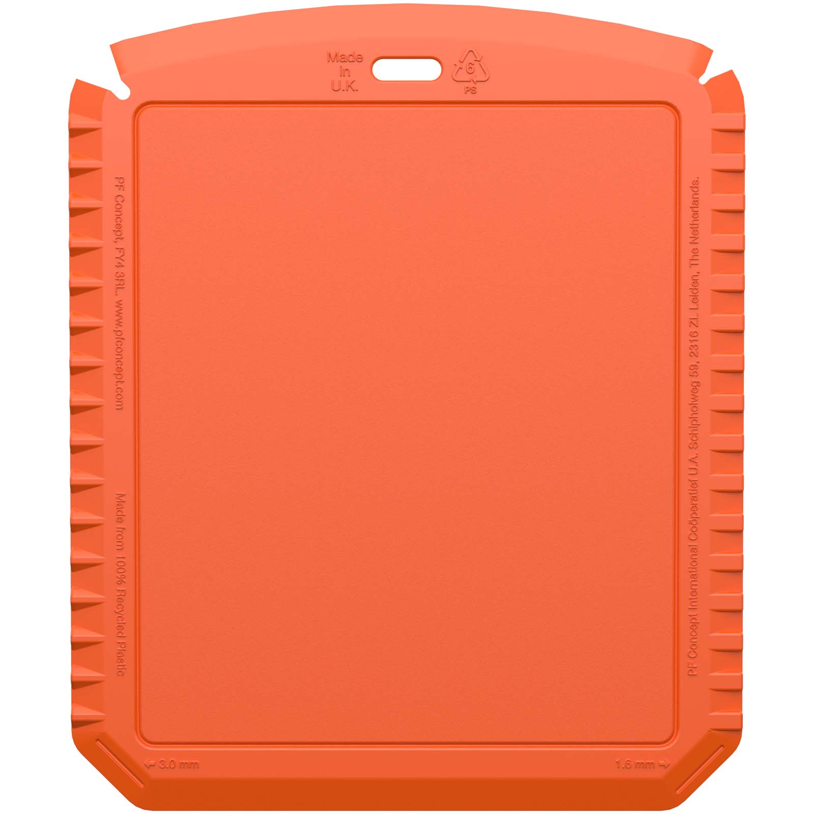 Thrym rechteckiger Eiskratzer aus recyceltem Kunststoff orange