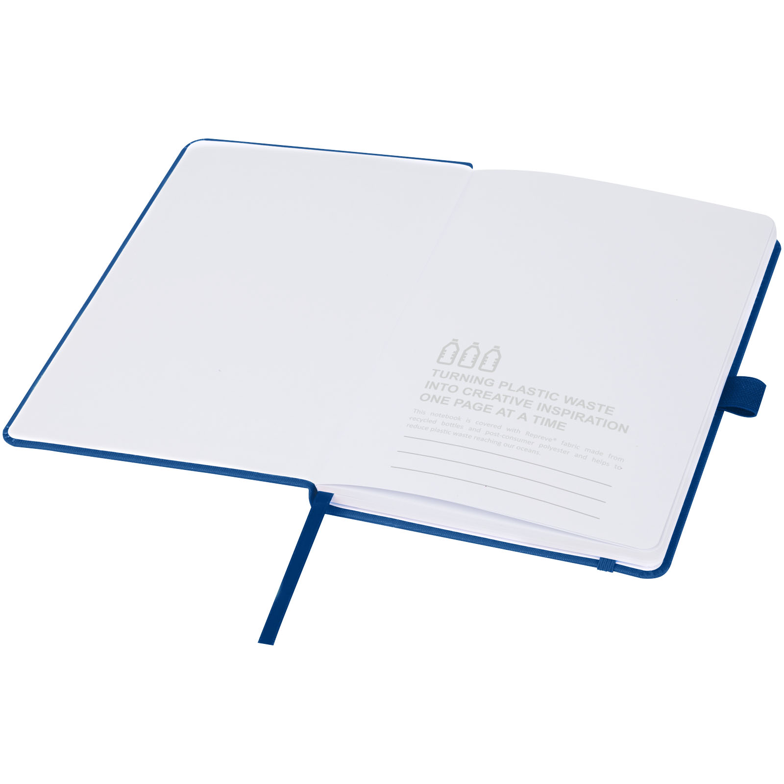 Thalaasa Hardcover Notizbuch aus Ozean Kunststoff blau