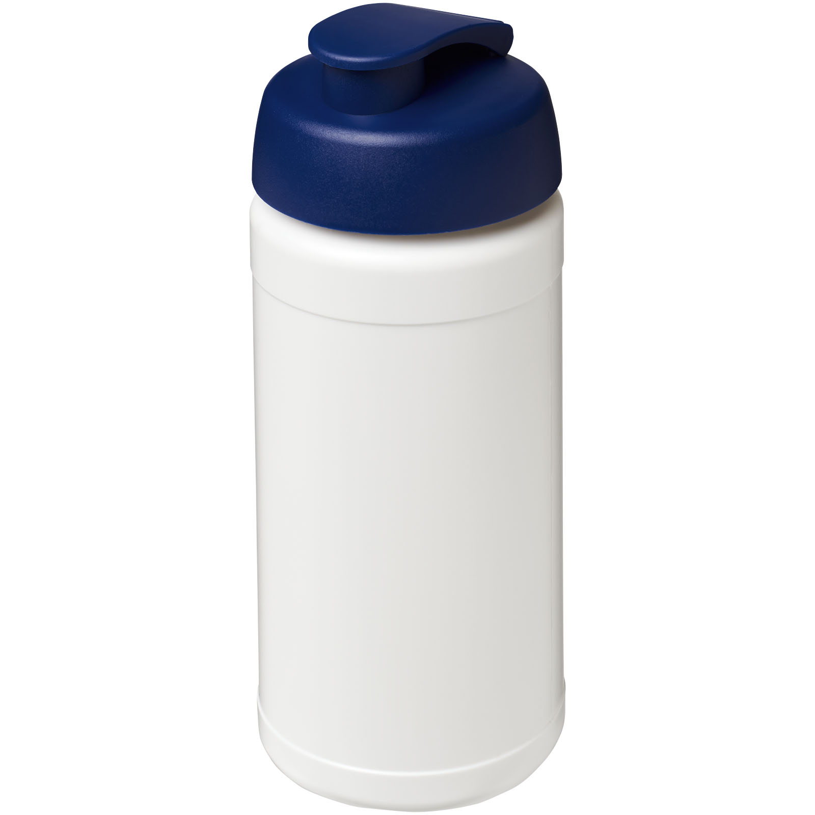 Baseline® Plus 500 ml Sportflasche mit Klappdeckel weiss, blau