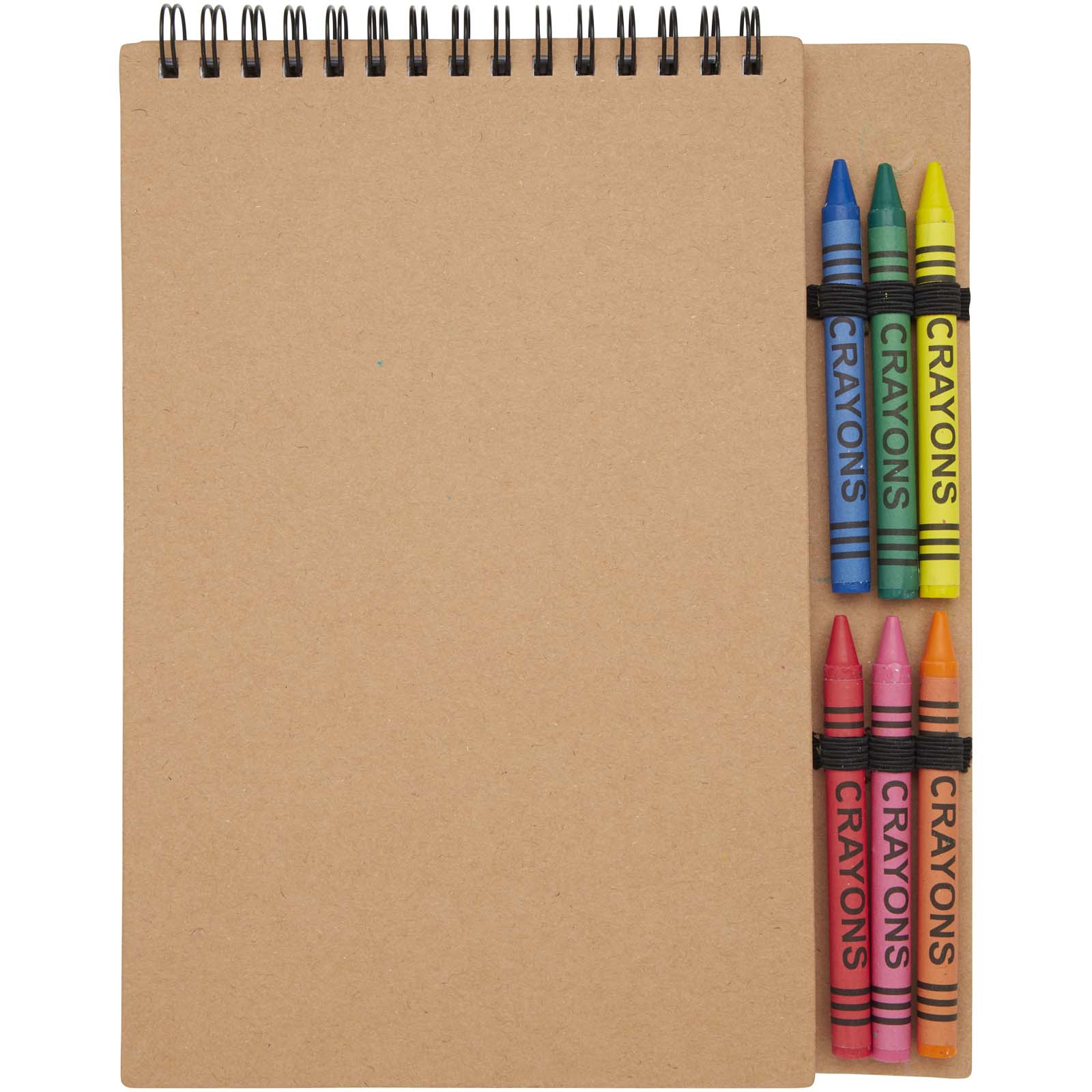 Doodle A5 Softcover Spiralnotizbuch mit Farbstiftset natur