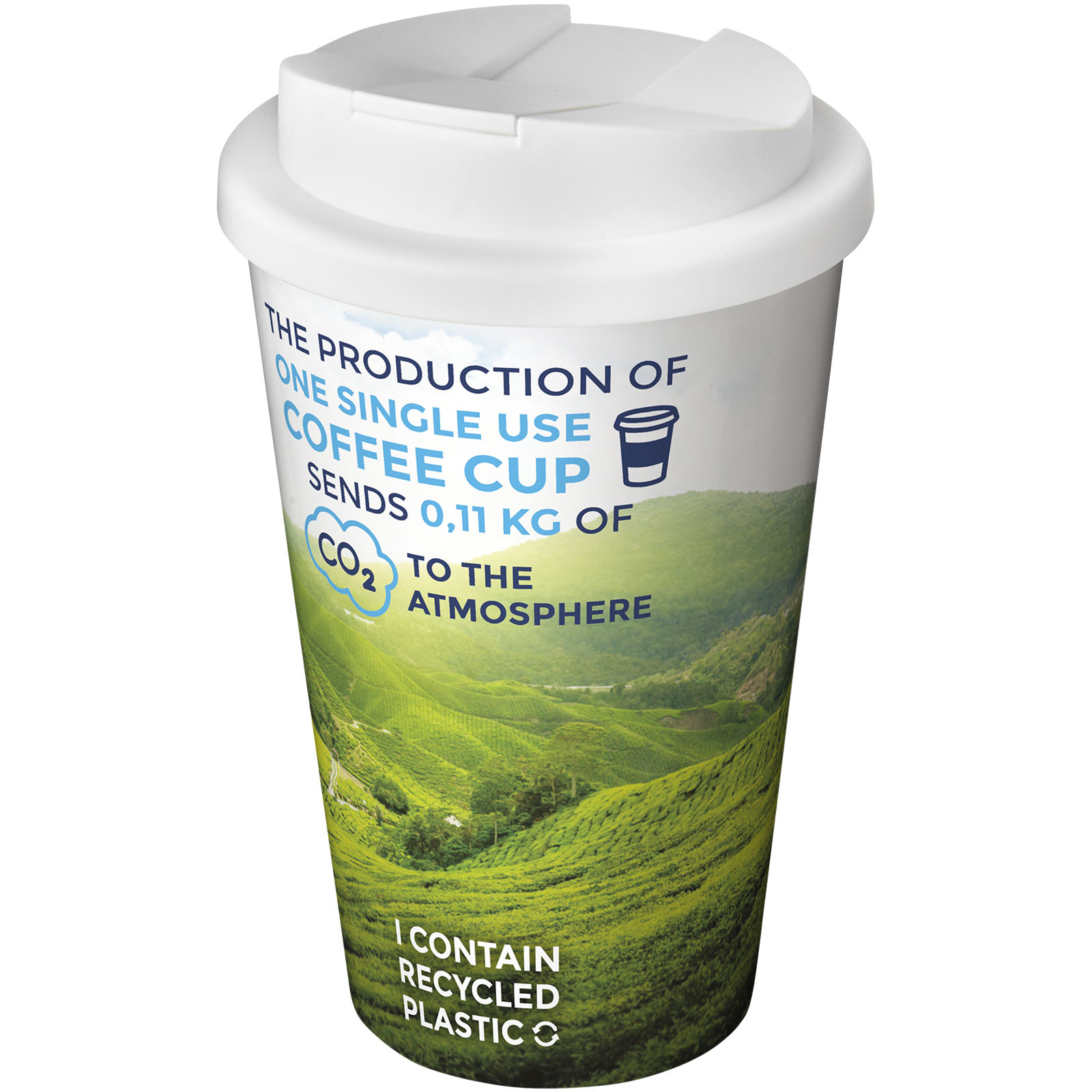 Brite-Americano® 350 ml Isolierbecher mit auslaufsicherem Schraubverschluss weiss