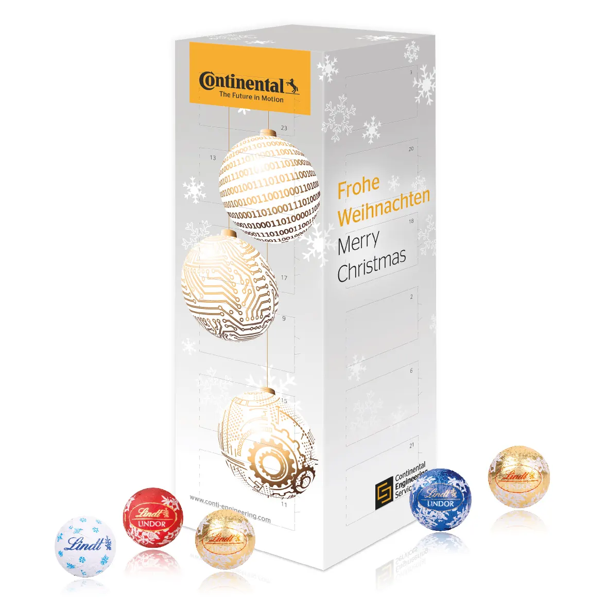 Adventskalender "Turm" mit Lindt Schokolade