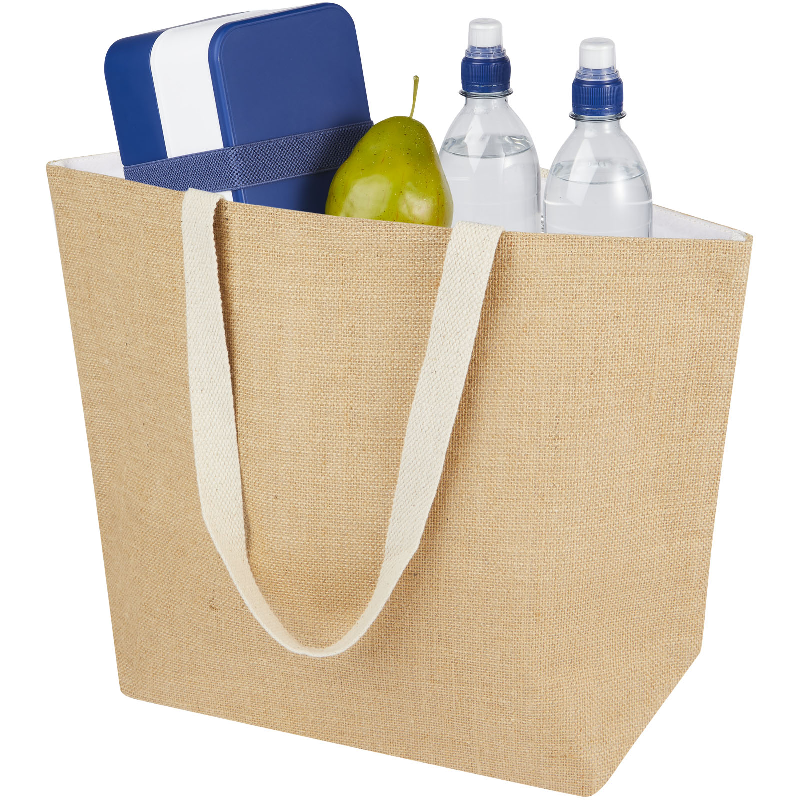 Juta 300 g/m² Jute Kühltragetasche 12 L natur, weiss