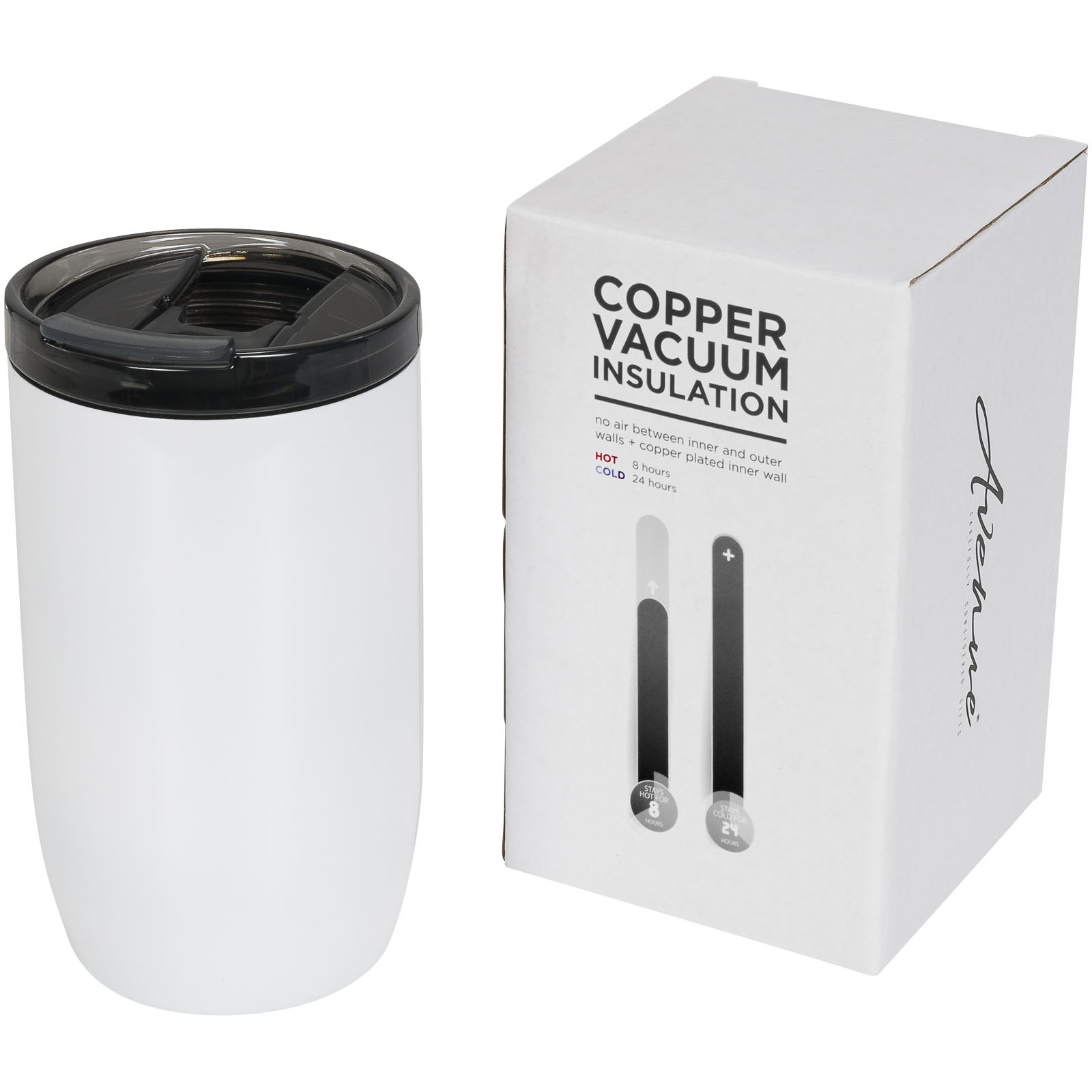 Lagom 380 ml Kupfer-Vakuum Isolierbecher weiss