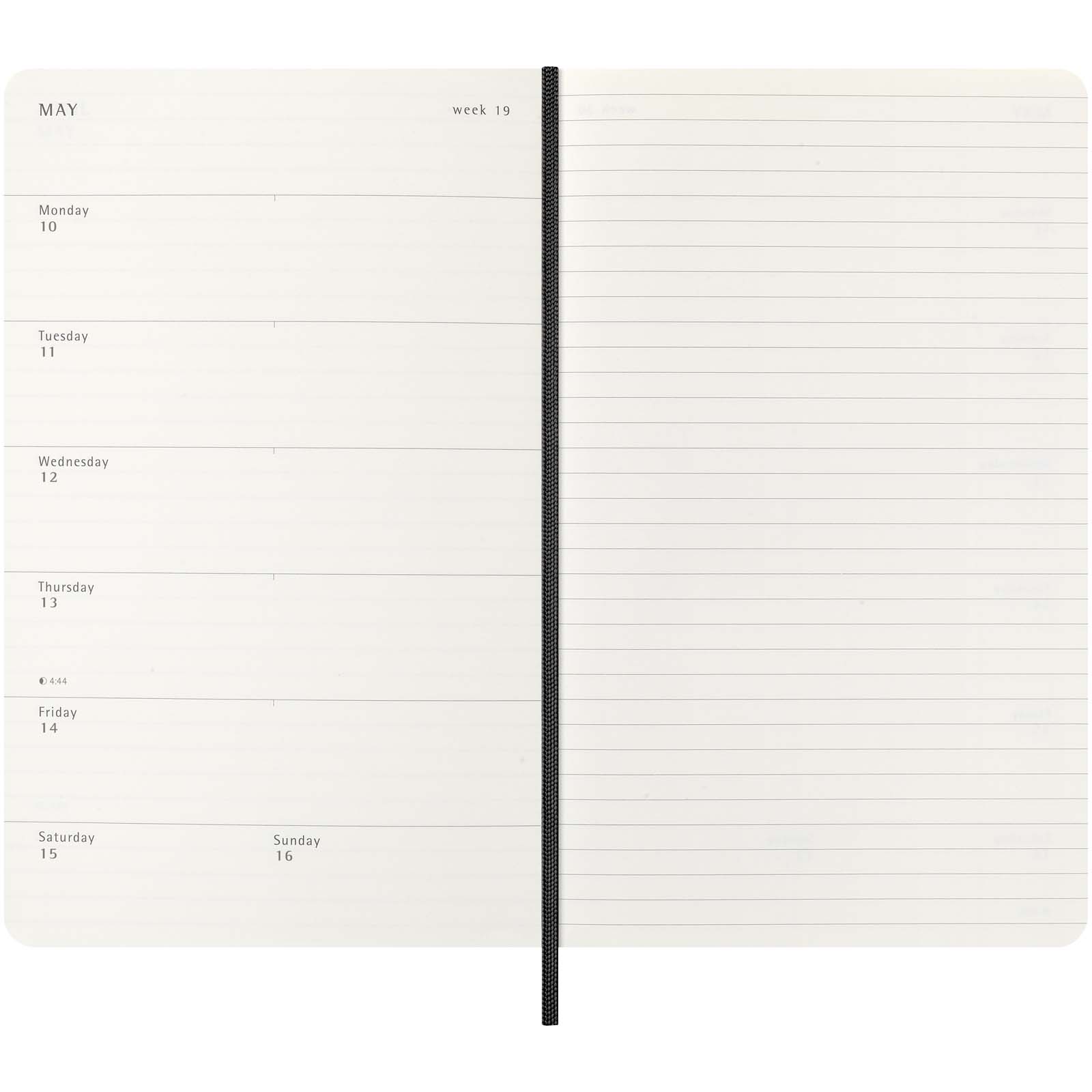 Moleskine Softcover 12 Monate Wochenkalender L schwarz