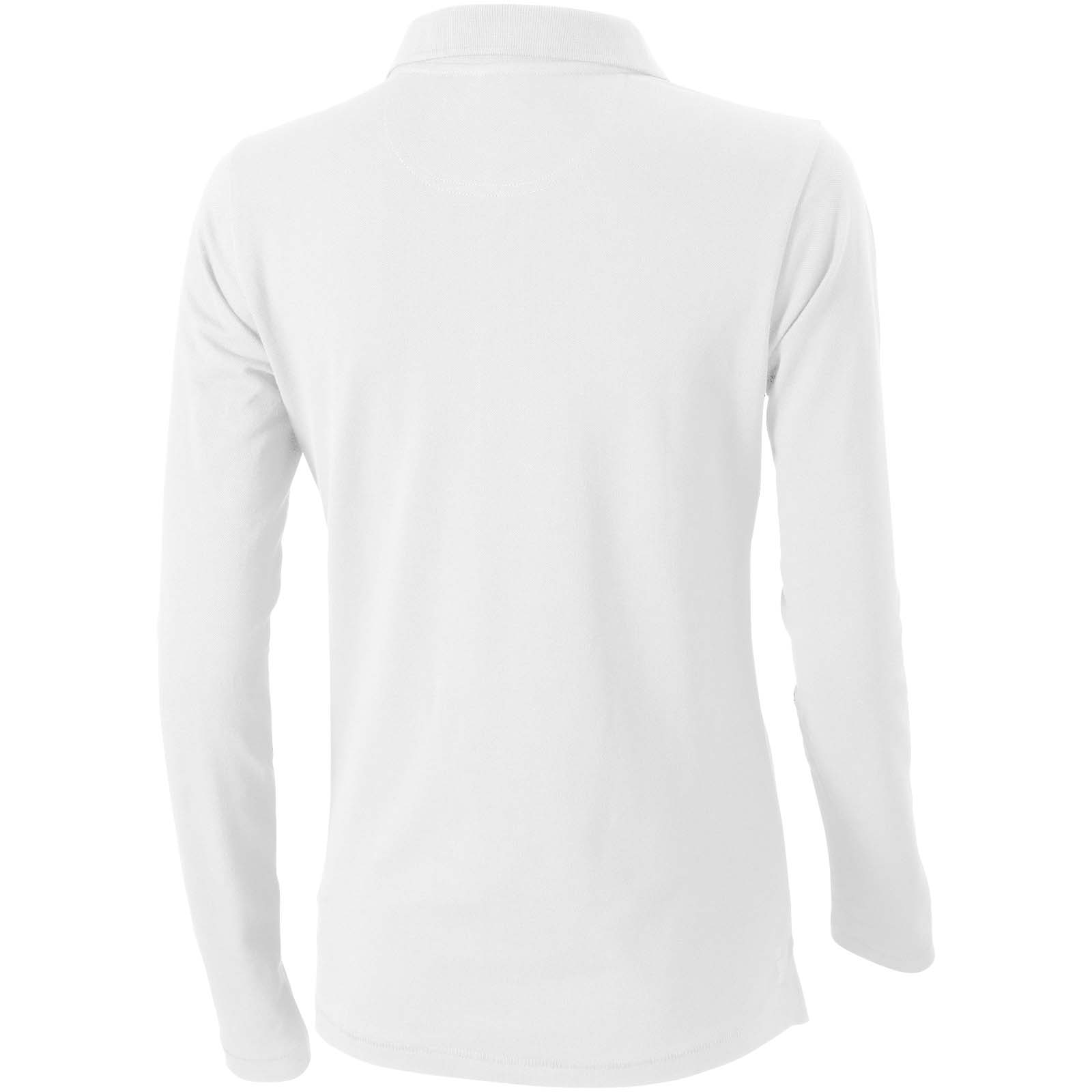 Calgary 180 g/m² Langarm Poloshirt für Damen weiss
