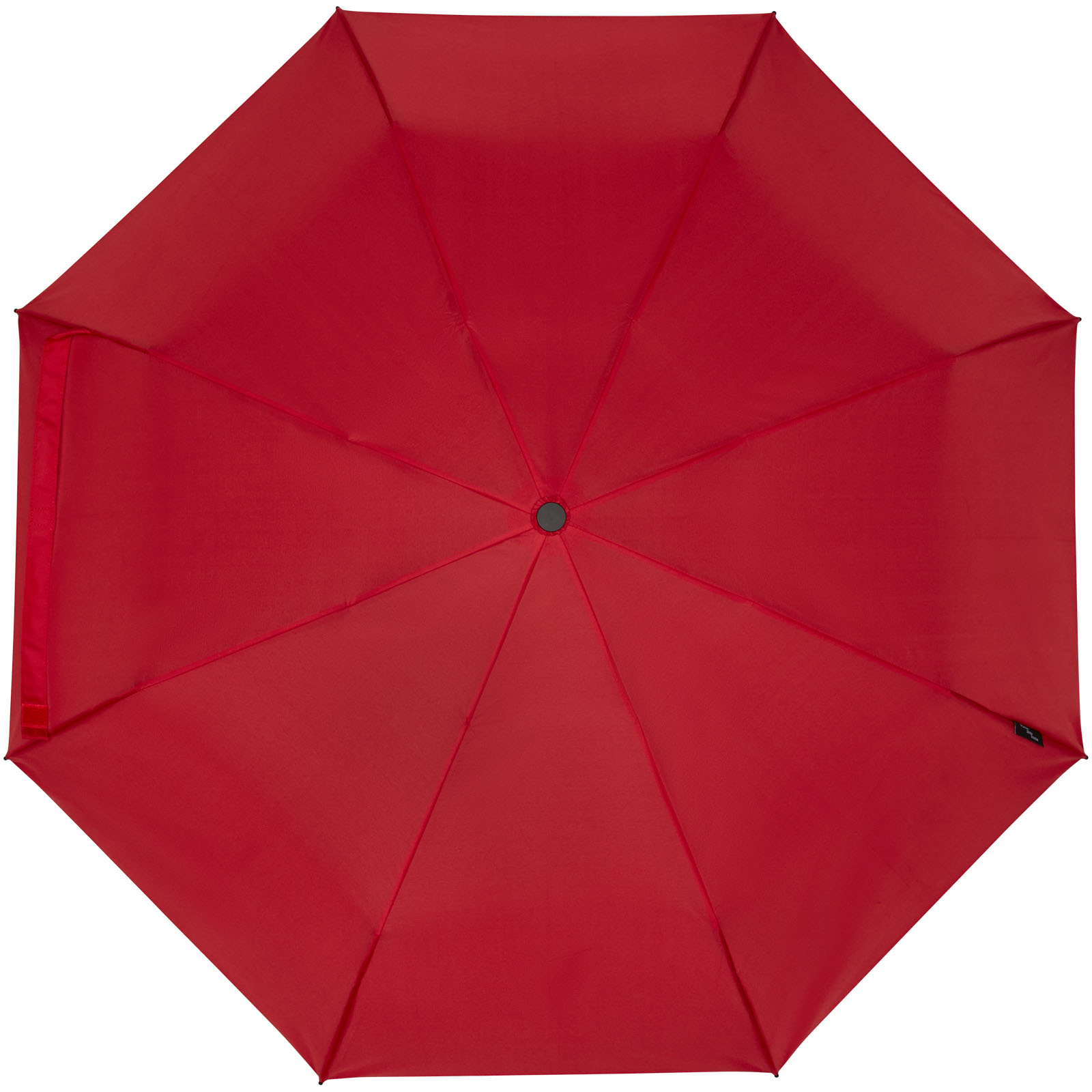 Birgit 21'' faltbarer winddichter Regenschirm aus recyceltem PET rot