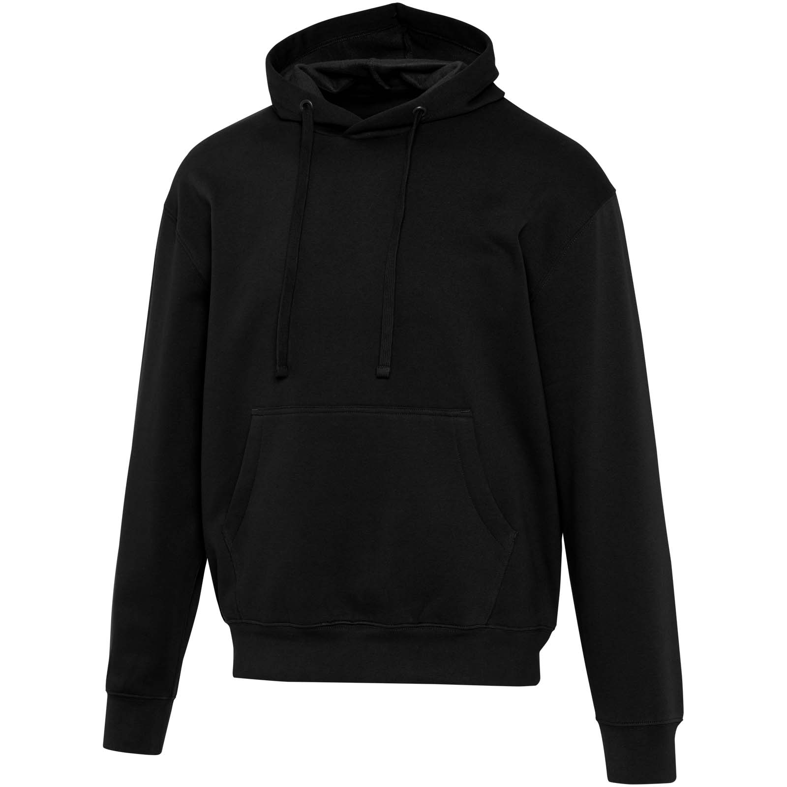 Boris Oversize Kapuzenpullover aus recycelter 280 g/m2 Bio Baumwolle (OCS), unisex schwarz