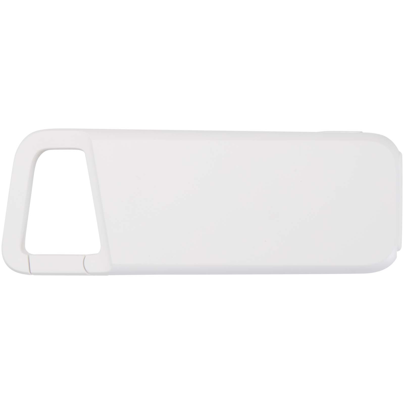 Alkes 12 W 5.000 mAh wasserfeste Powerbank aus recyceltem Kunststoff mit Karabinerhaken weiss