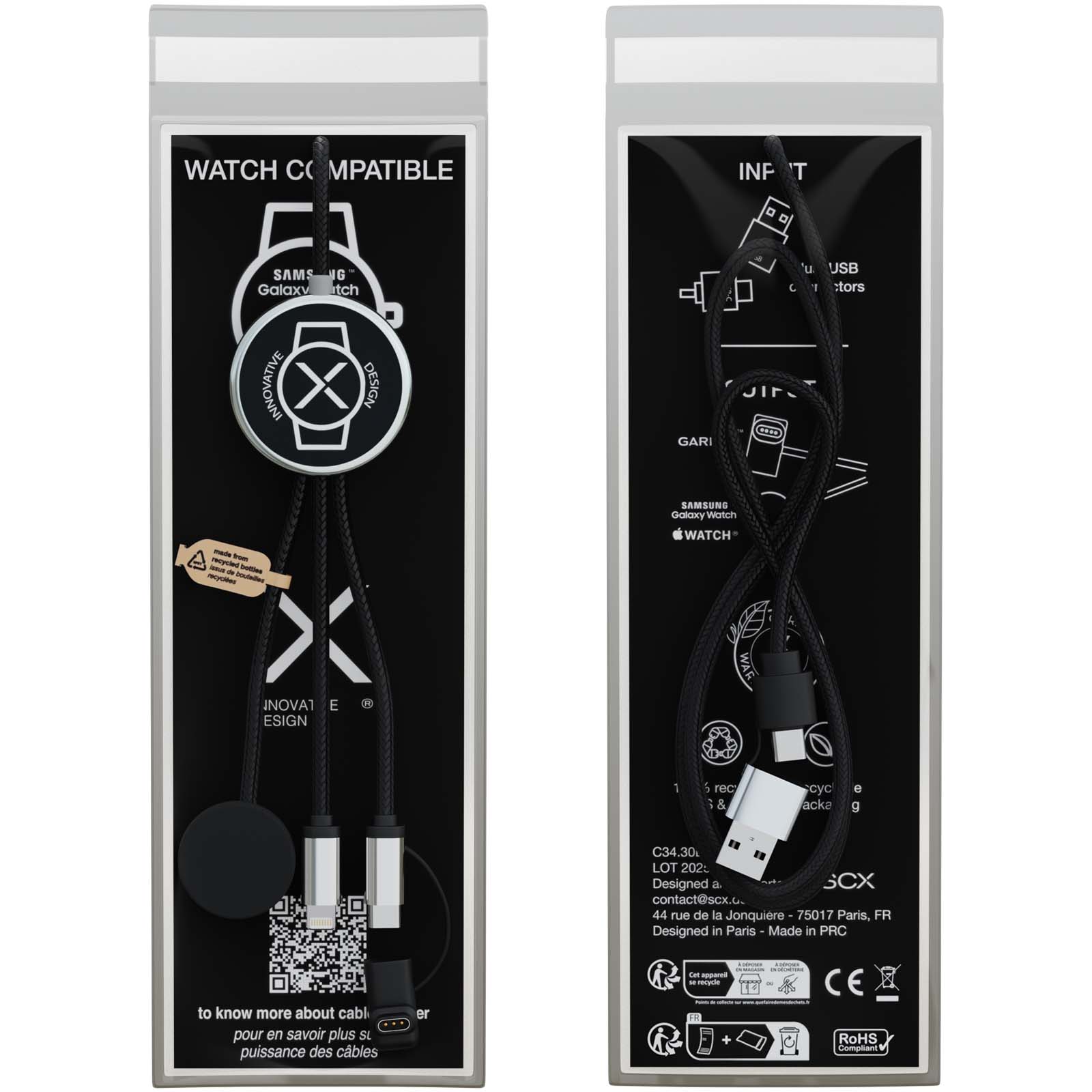 SCX.design C34 7 in 1 Ladekabel für Smartwatches schwarz