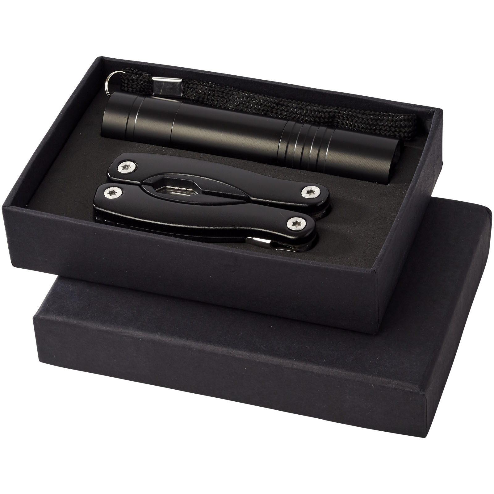 Scout Multifunktionswerkzeugs- und LED-Taschenlampen-Set schwarz