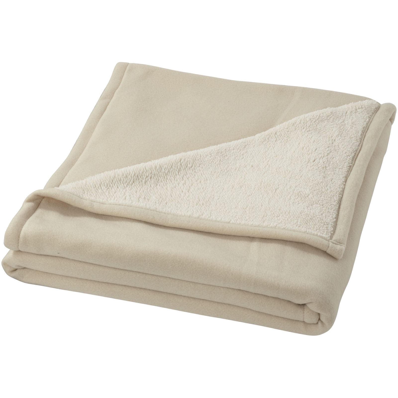 Springwood Decke aus weichem Fleece und Sherpa-Plaid offwhite