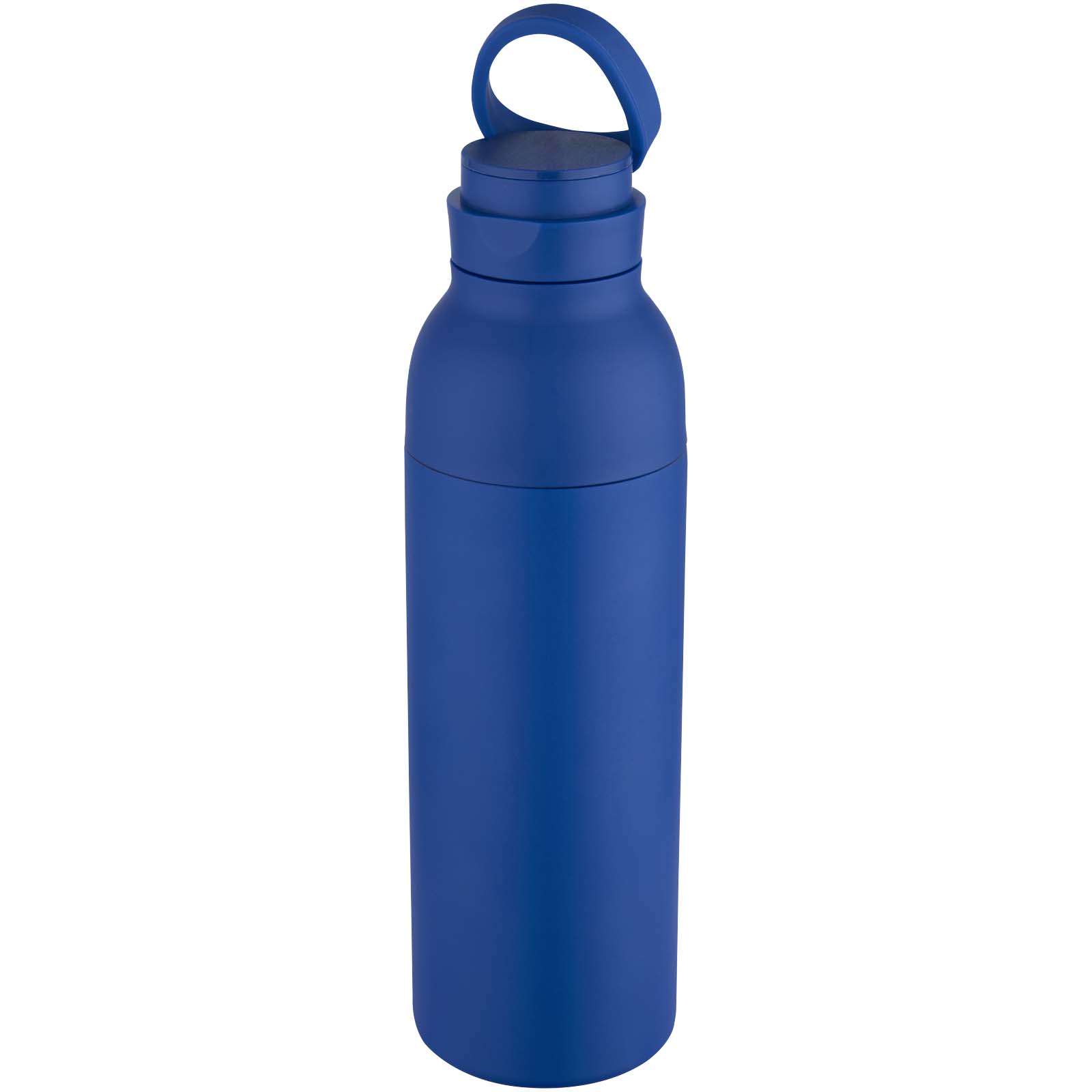 Illuminate 650 ml RCS doppelwandige Isolierflasche aus recyceltem Edelstahl royalblau