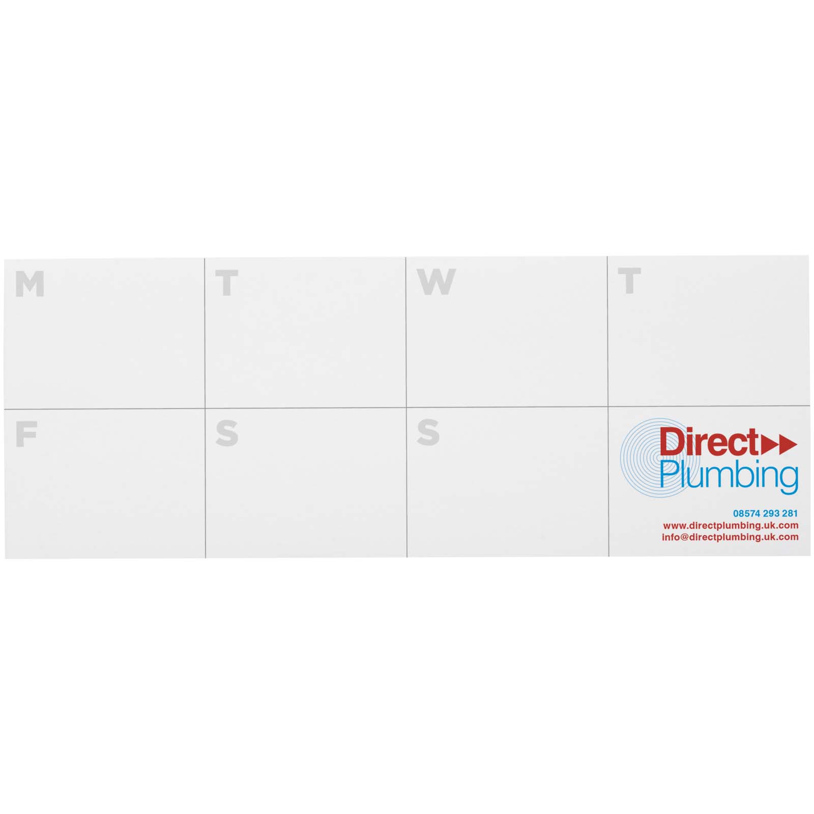 Sticky-Mate® Haftnotizen mit Kalender aus recyceltem Material weiss