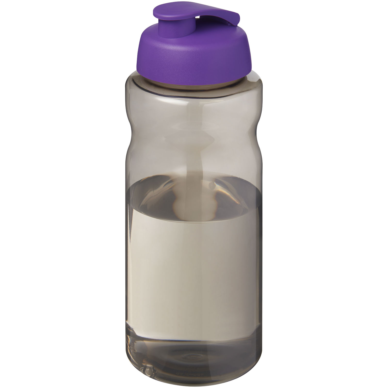 H2O Active® Eco Big Base 1L Sportflasche mit Klappdeckel kohle, lila