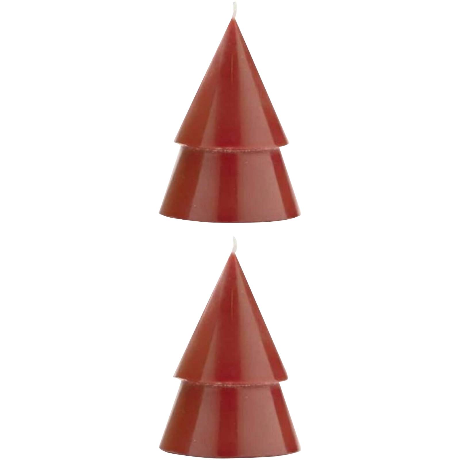 Originalhome Weihnachtsbaum Kerze M, 2er Set rot