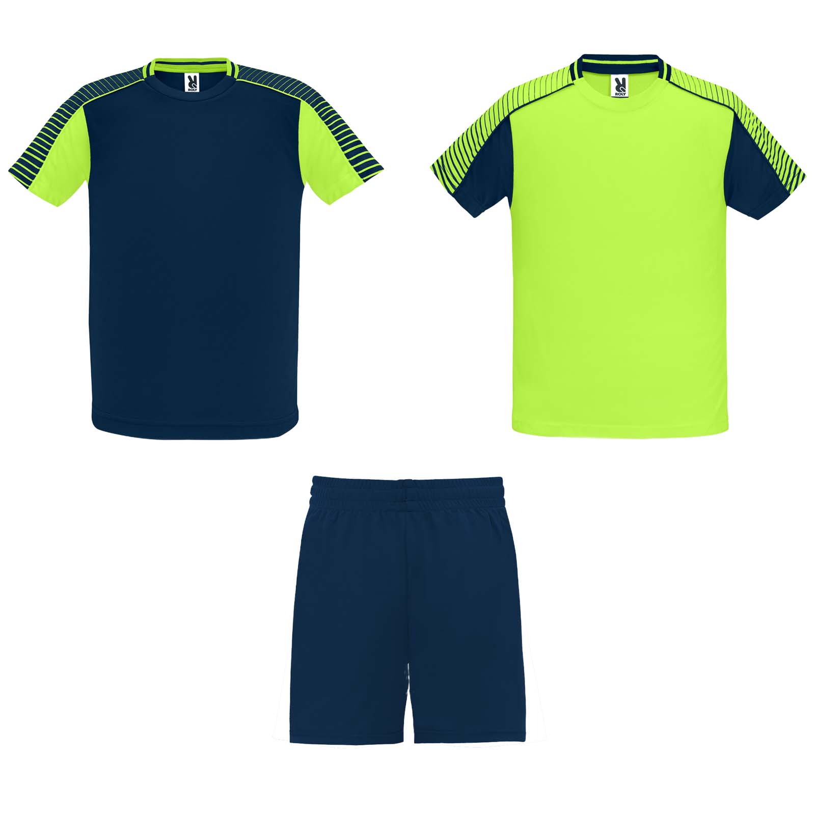 Juve 140 g/m² Sport-Set für Kinder fluorgrün, marineblau