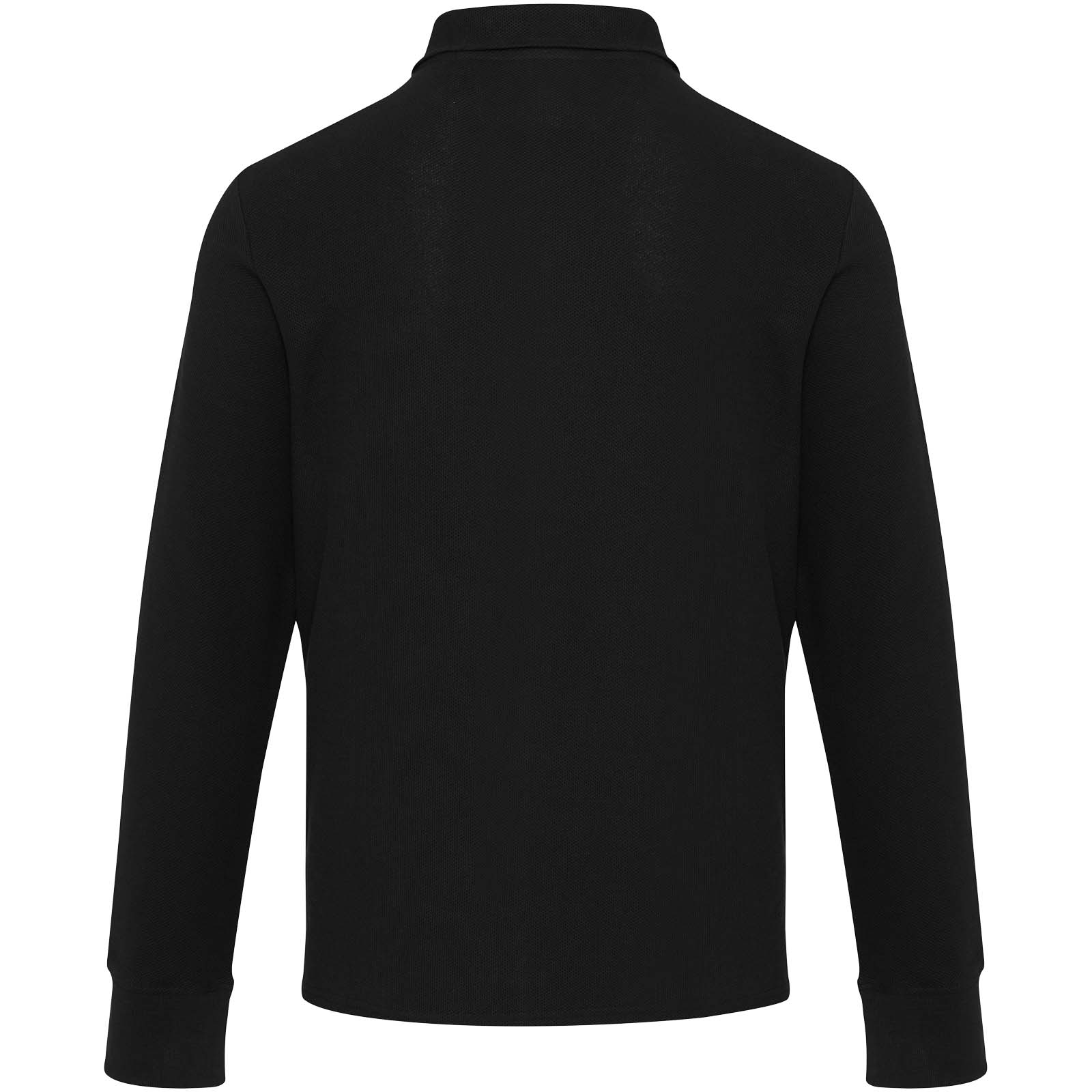 Apollo 245 g/m² Langarm Poloshirt Unisex mit Reißverschluss schwarz