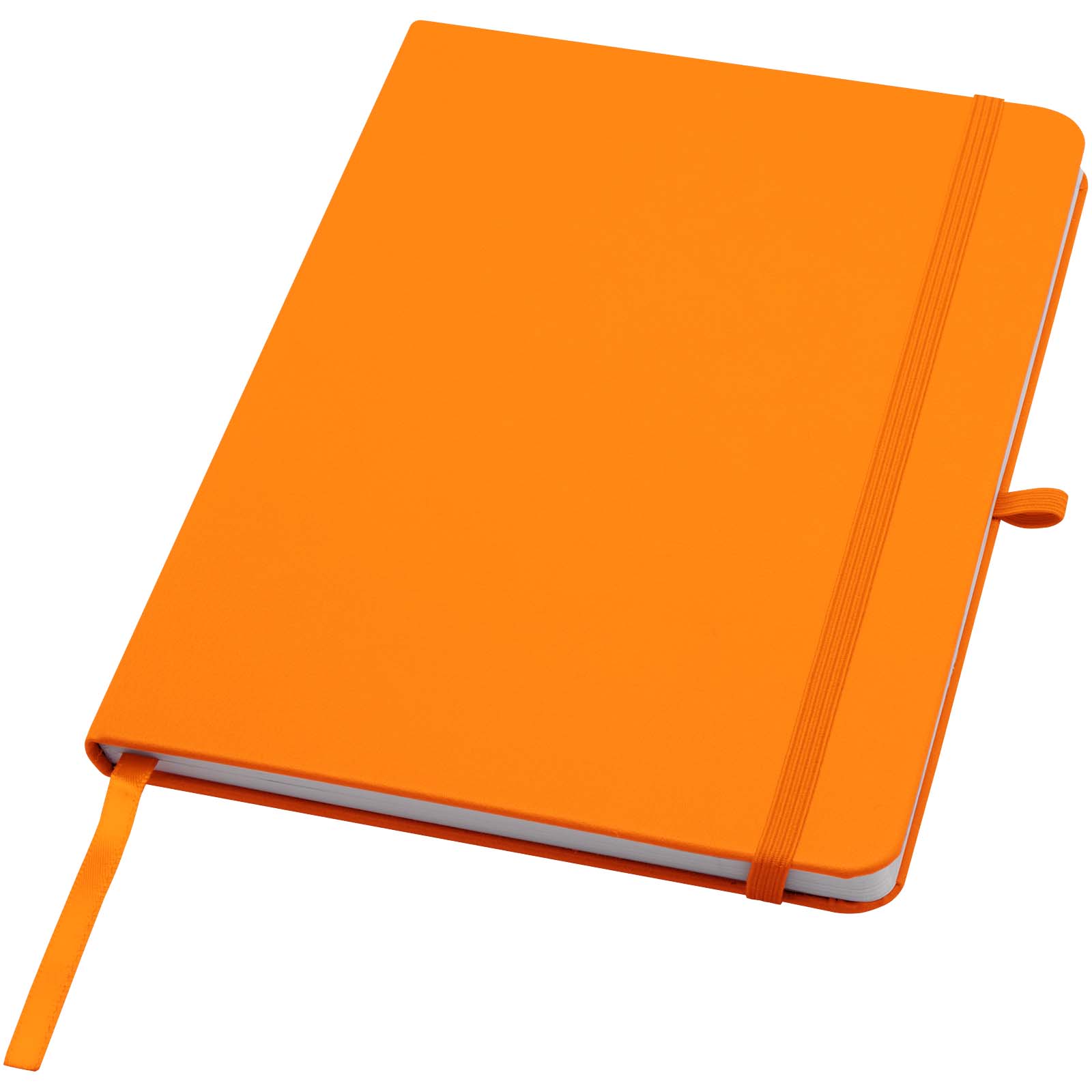 Teak A5 Hardcover Notizbuch, liniert, aus recyceltem Material orange