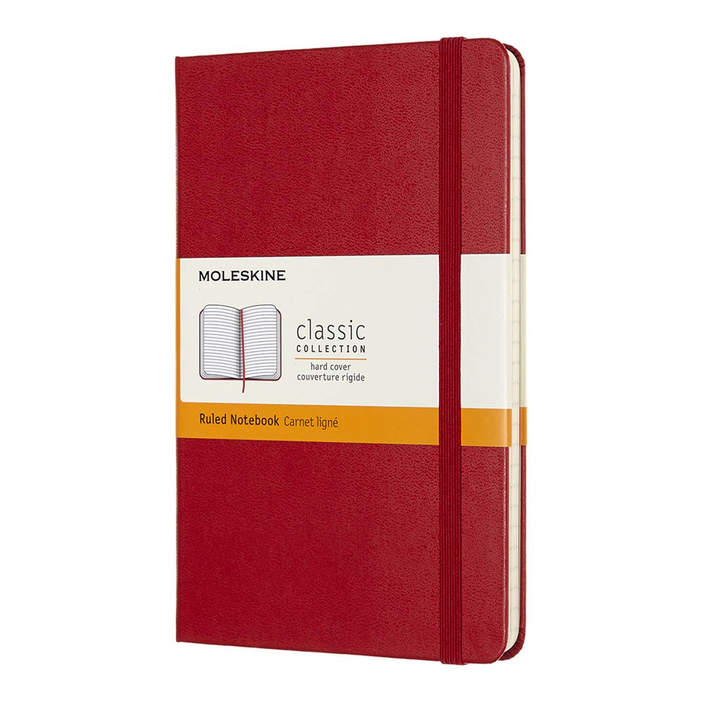 Moleskine Classic Hardcover Notizbuch M – liniert scharlachrot