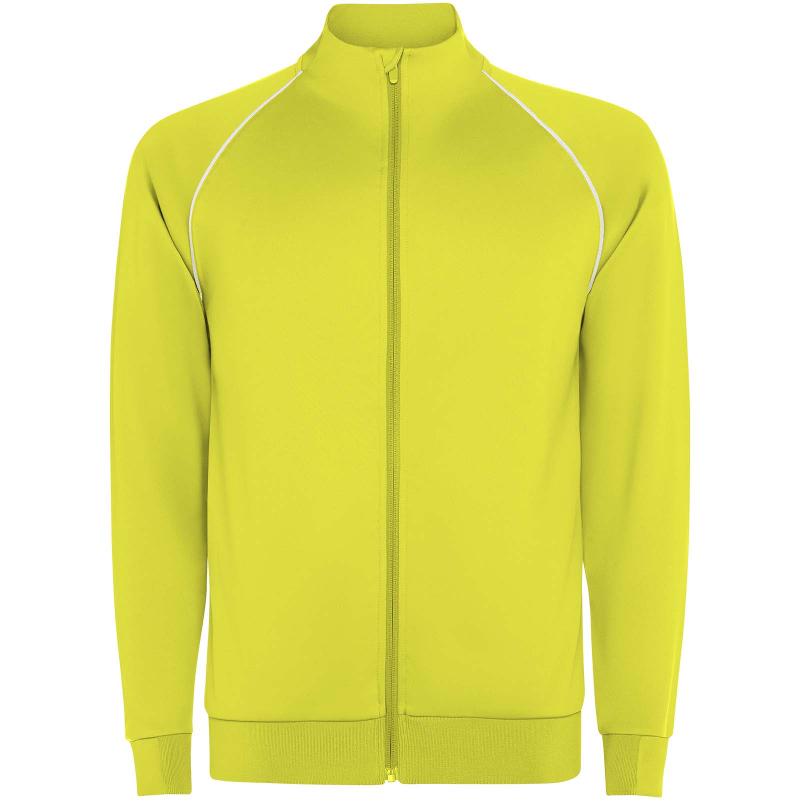 Valier Kinder Sweatshirt mit durchgehendem Reißverschluss fluorgelb