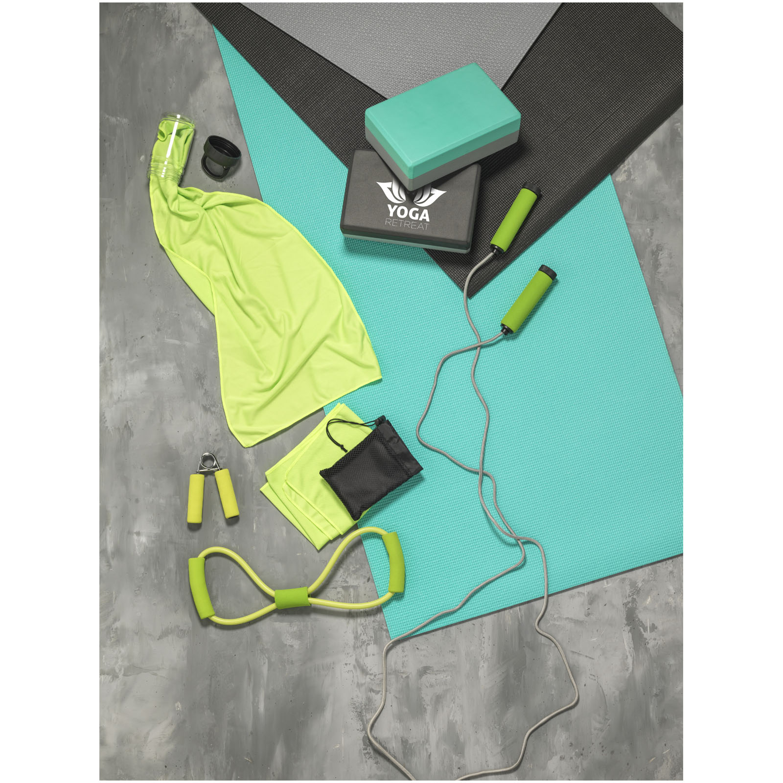 Babaji Yogamatte royalblau, grau