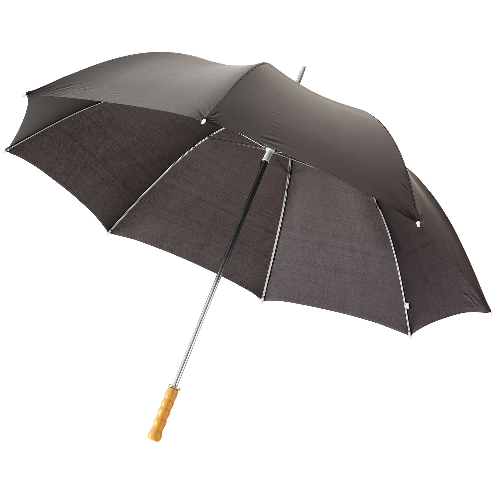 Karl 30" Golfschirm mit Holzgriff schwarz