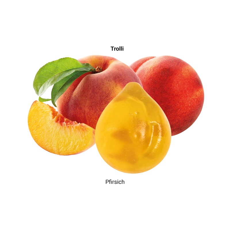 Minitüte 15 g, transparente kompostierbare Folie, Trolli Vitamin Fruchtgummi