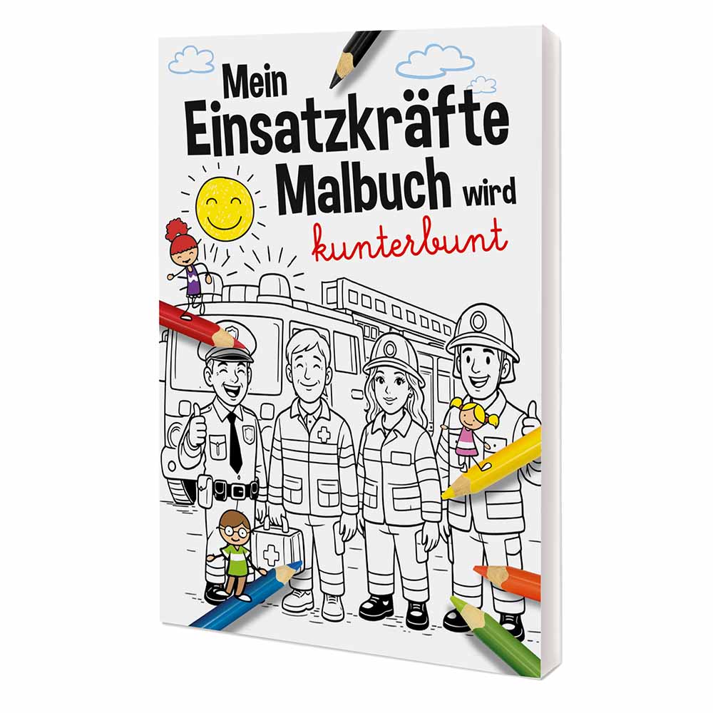 Malbuch / Mal-Set A6 - Einsatzkräfte