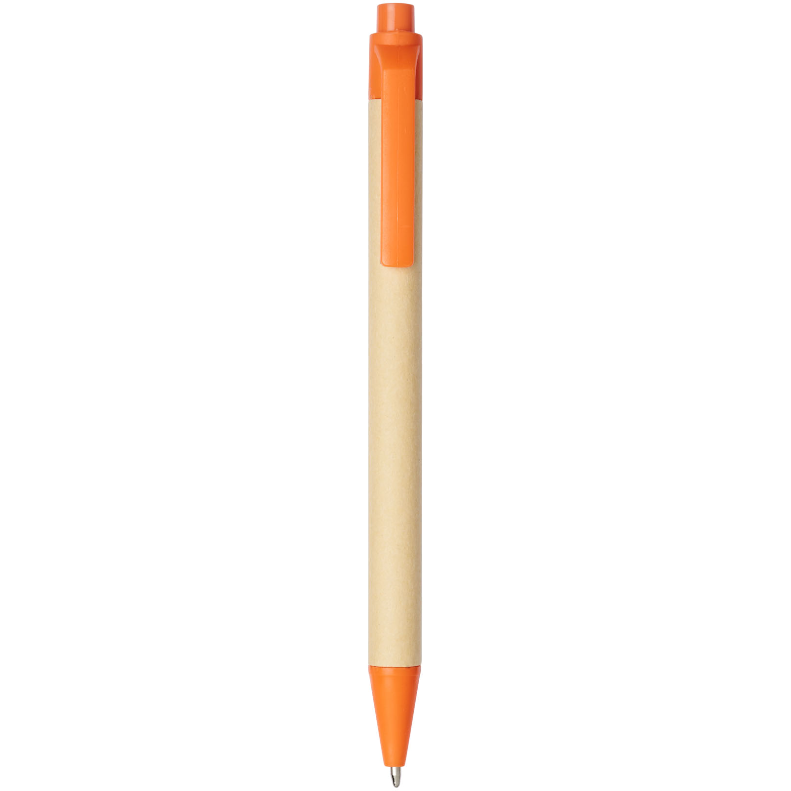 Berk Kugelschreiber aus recyceltem Karton und Mais (schwarze Mine) orange