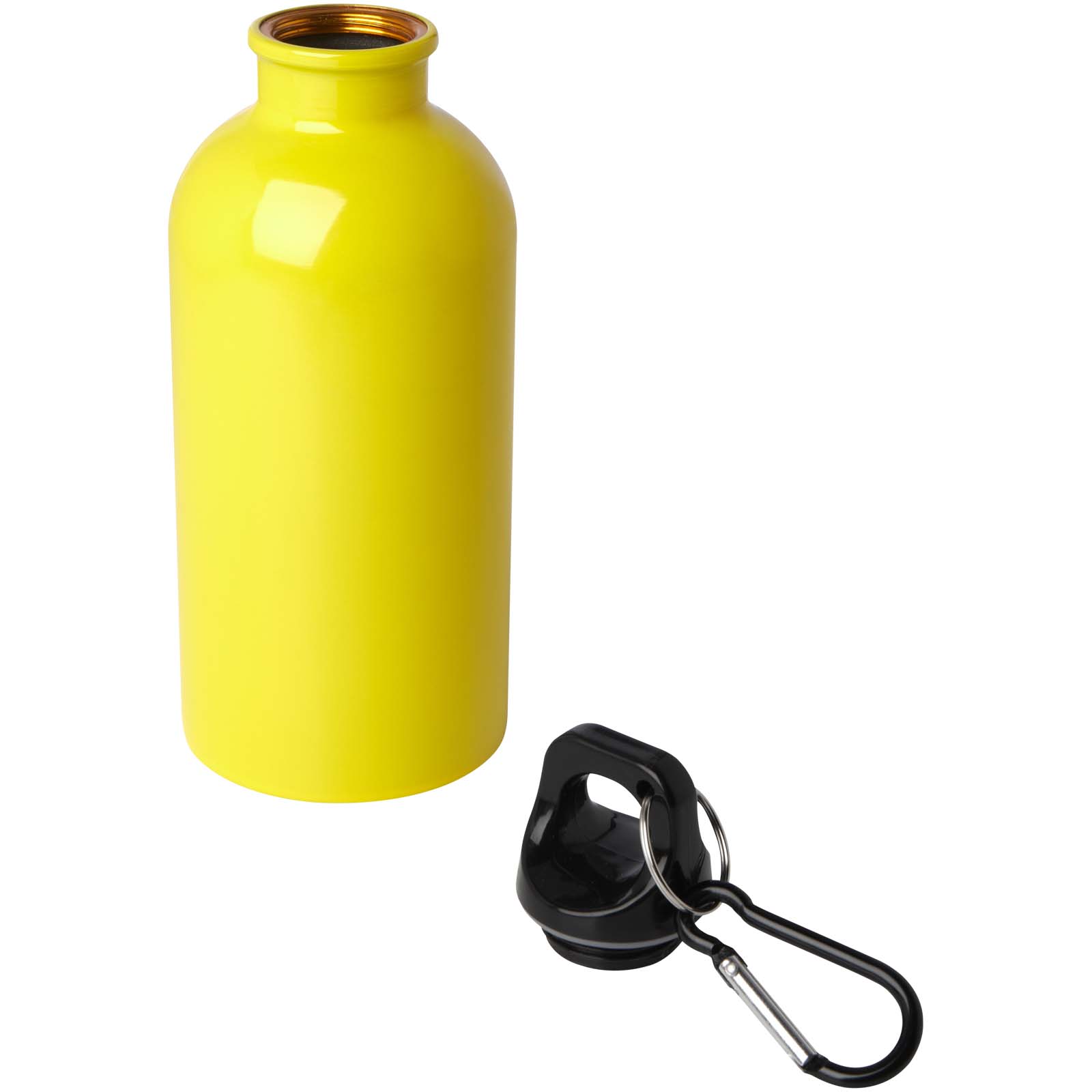 Oregon 400 ml RCS-zertifizierte, einwandige Trinkflasche aus Edelstahl mit Karabinerhaken gelb