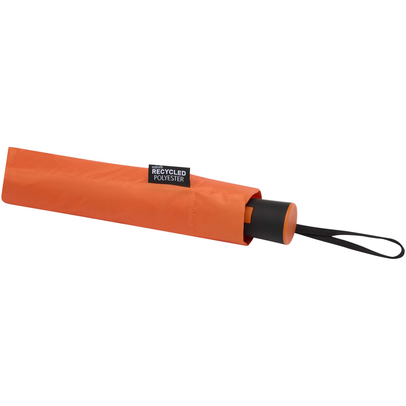Agnes 21" faltbarer RPET-Regenschirm mit automatischer Öffnung orange