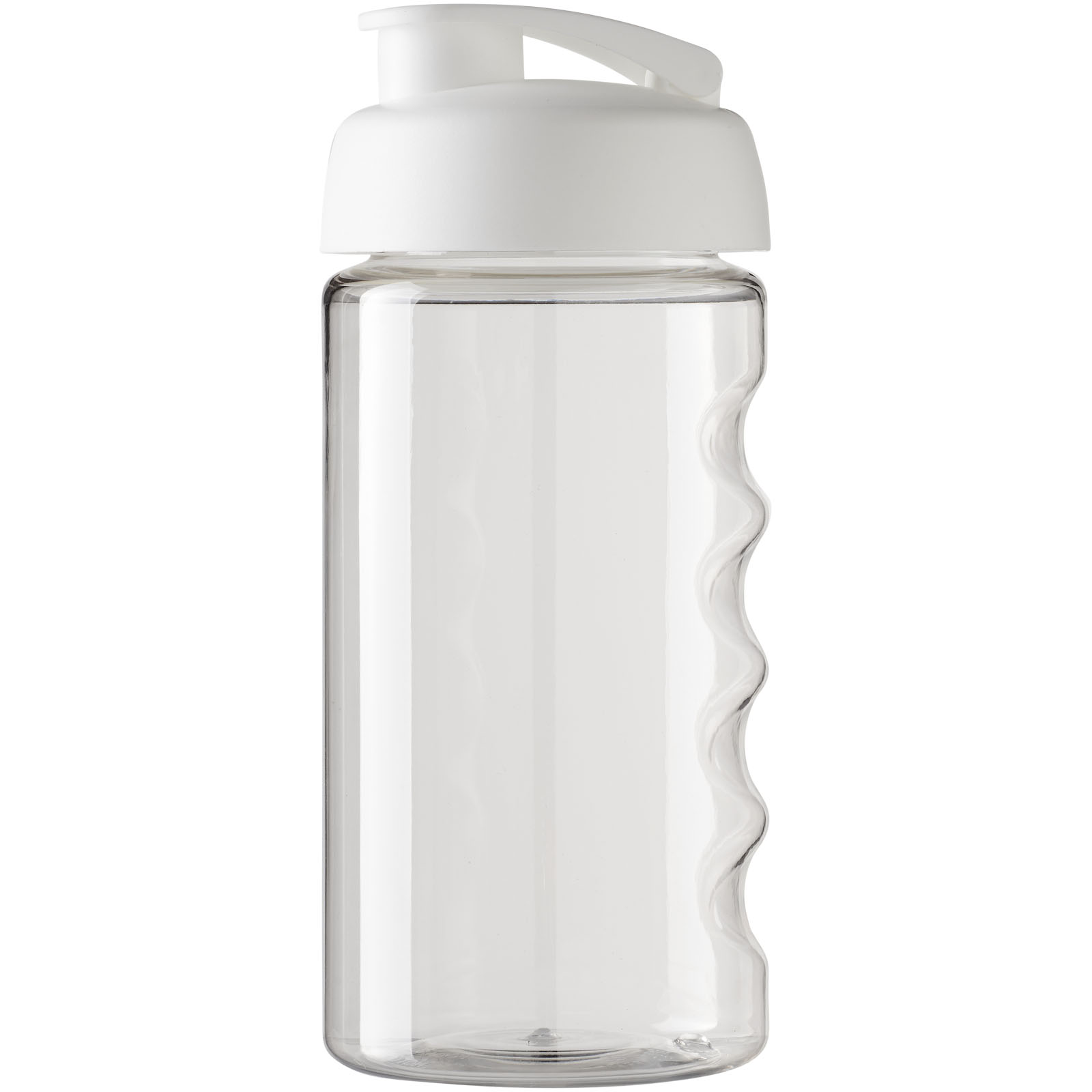 H2O Active® Bop 500 ml Sportflasche mit Klappdeckel transparent, weiss