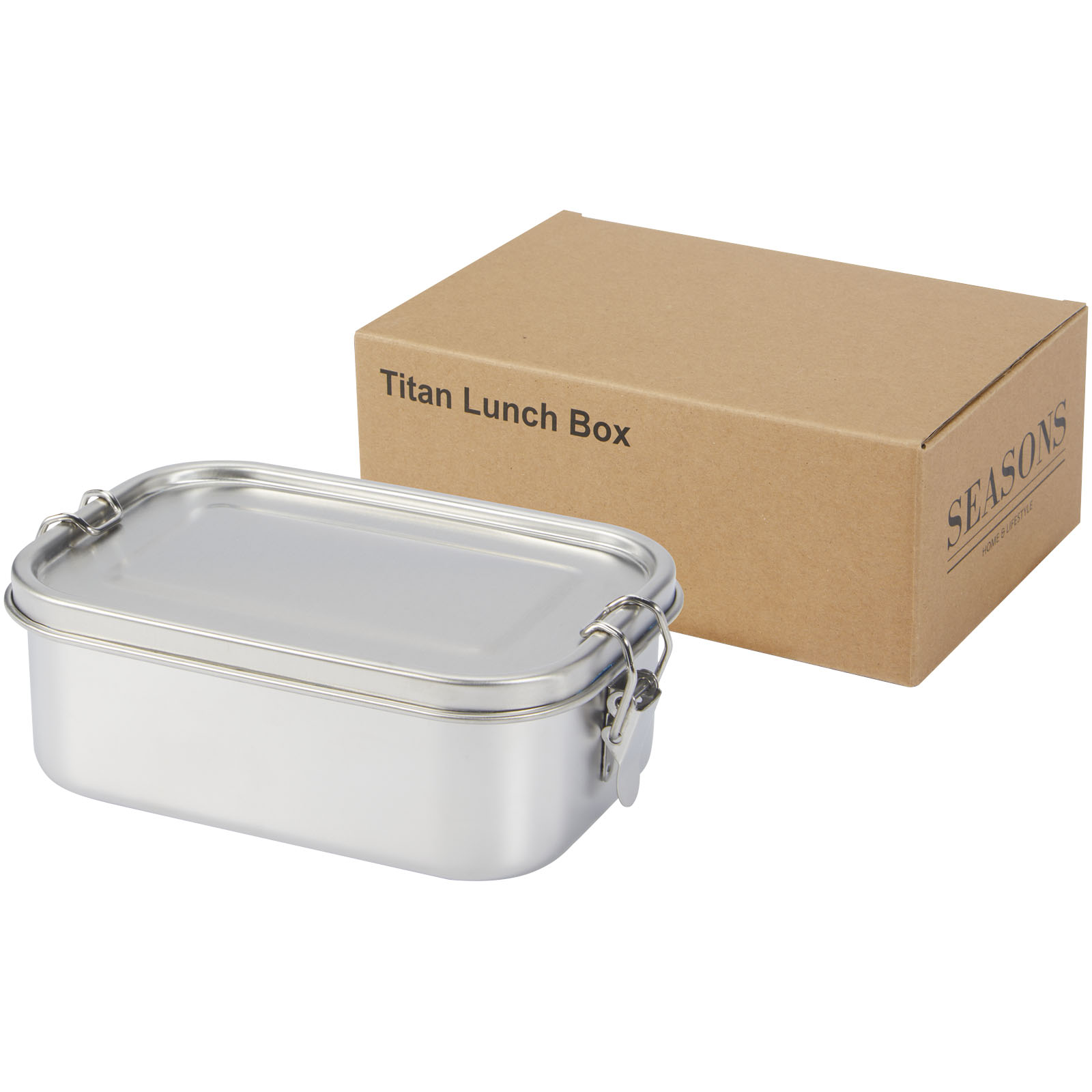 Titan 750 ml Lunchbox aus recyceltem Edelstahl silber