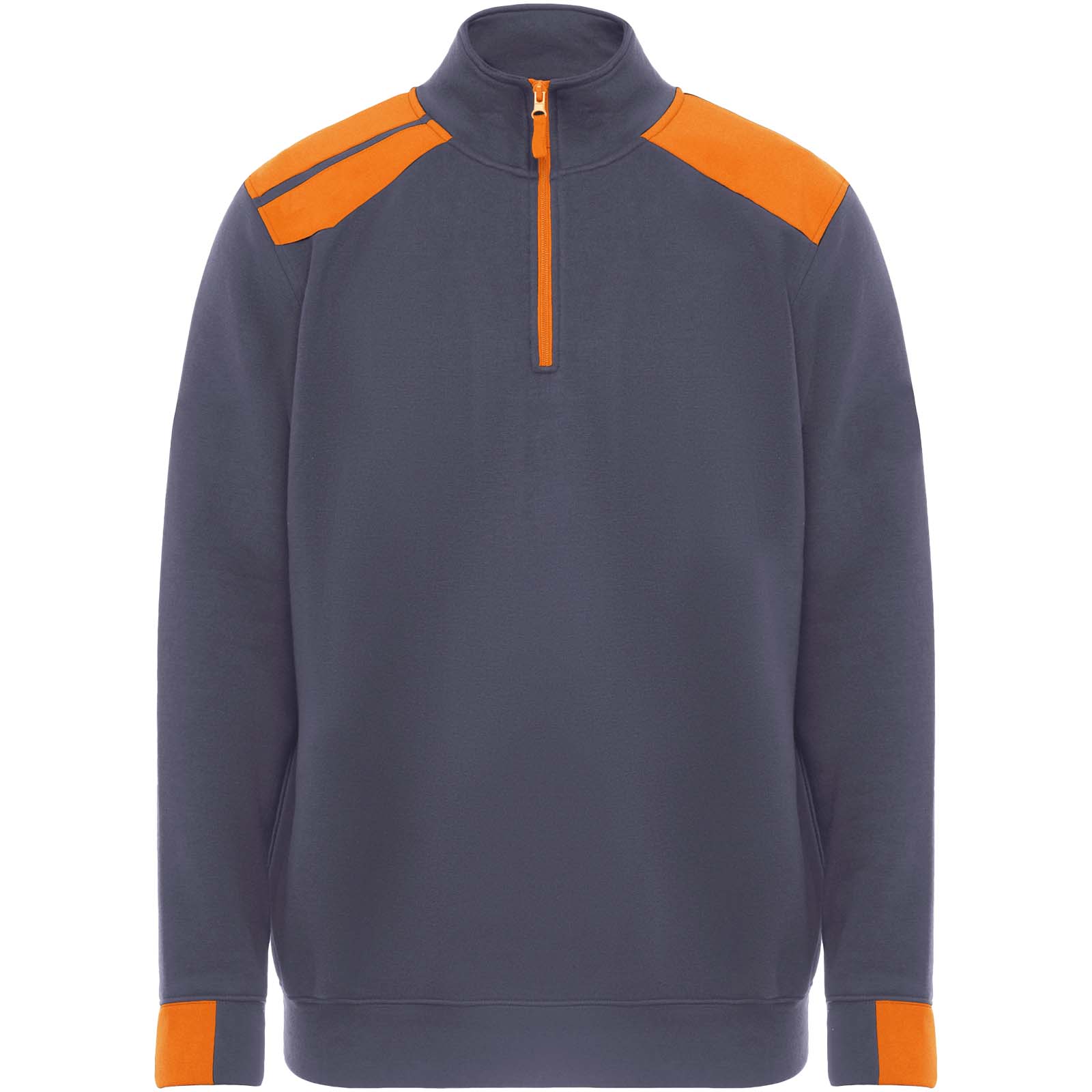 Maverick Pullover für Herren mit halbem Reißverschluss, 280 g/m2 blei, orange