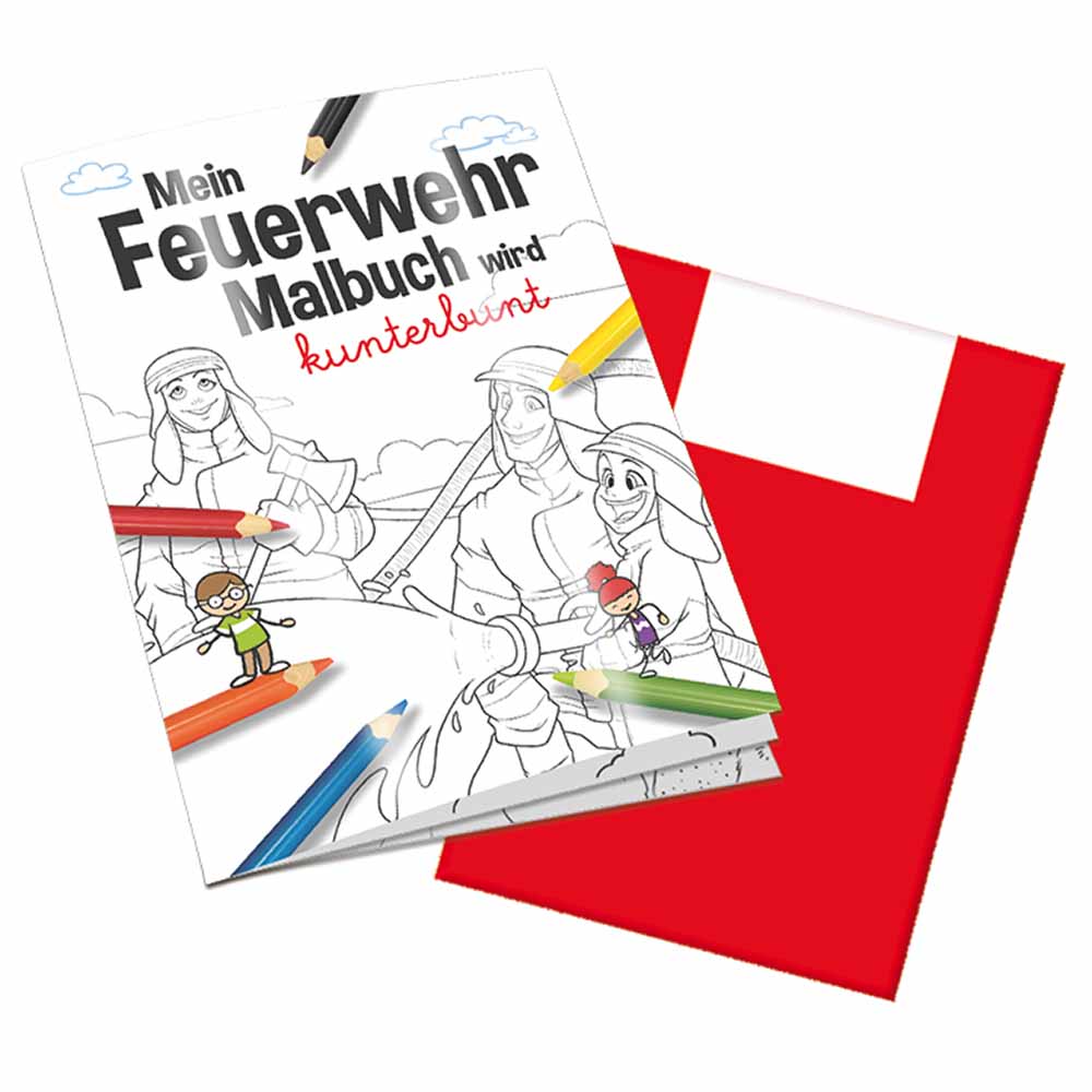 Malbuch / Mal-Set A6 - Feuerwehr