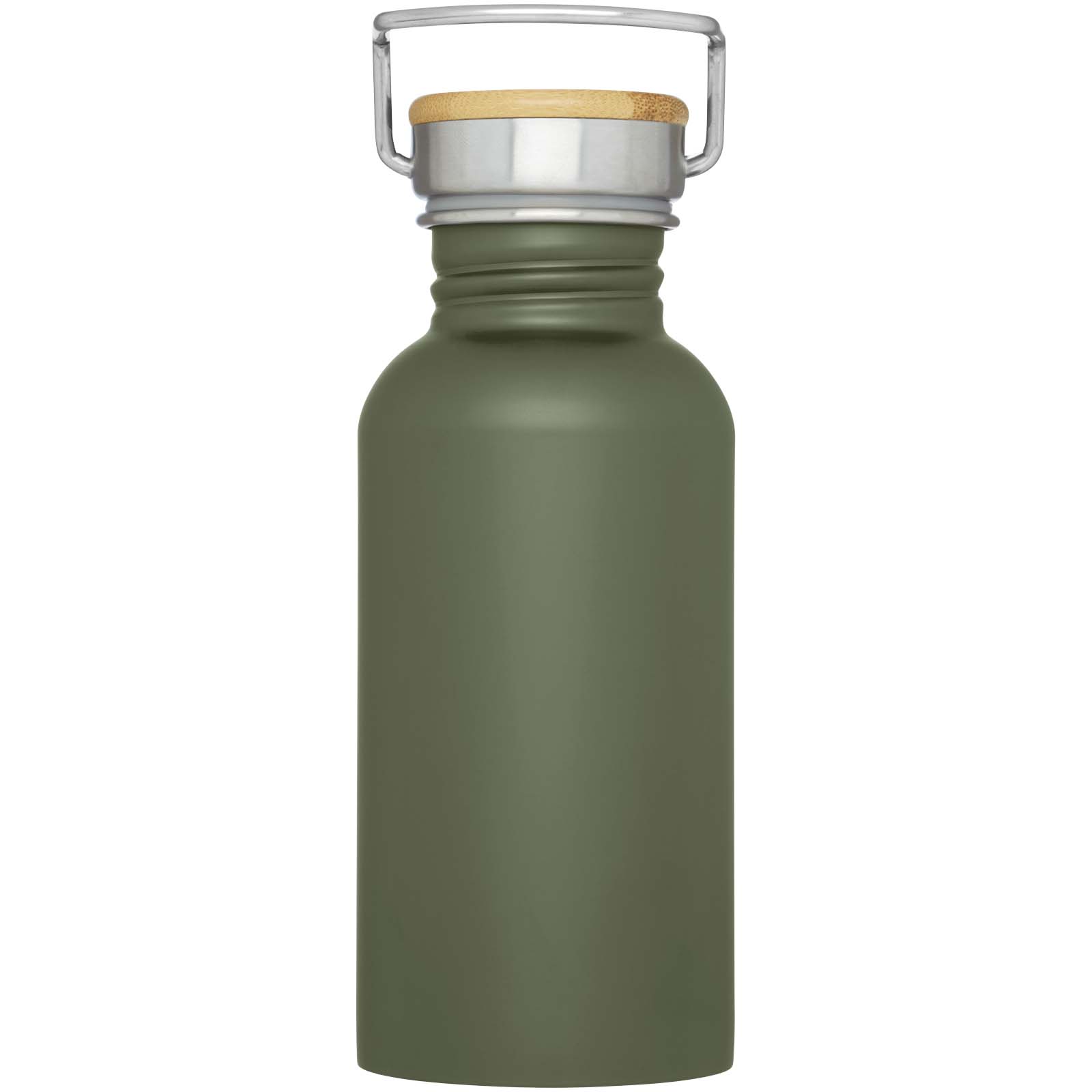 Thor 550 ml einwandige Trinkflasche aus recyceltem Edelstahl waldgrün