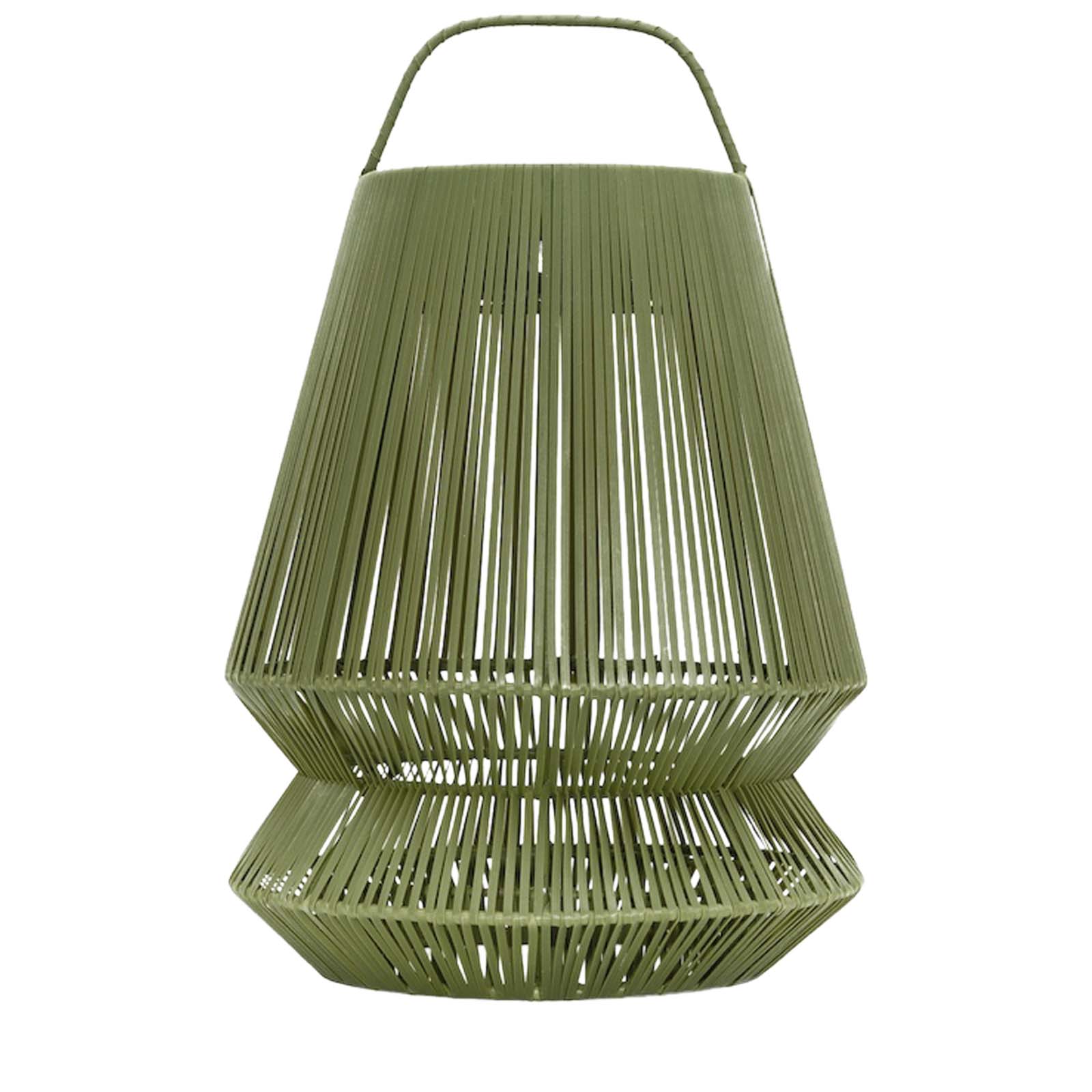 Originalhome Lampion tragbare Laterne aus recyceltem Material grün