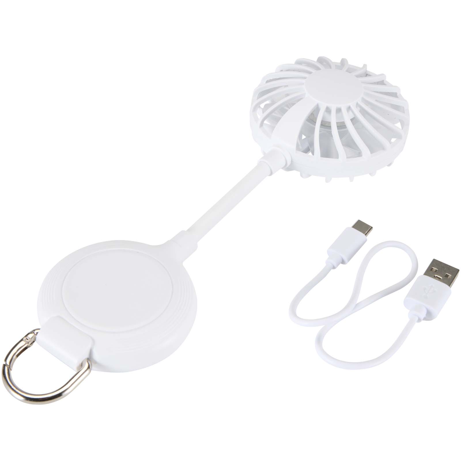 Ventio Magnetischer, tragbarer Ventilator aus recyceltem Kunststoff weiss