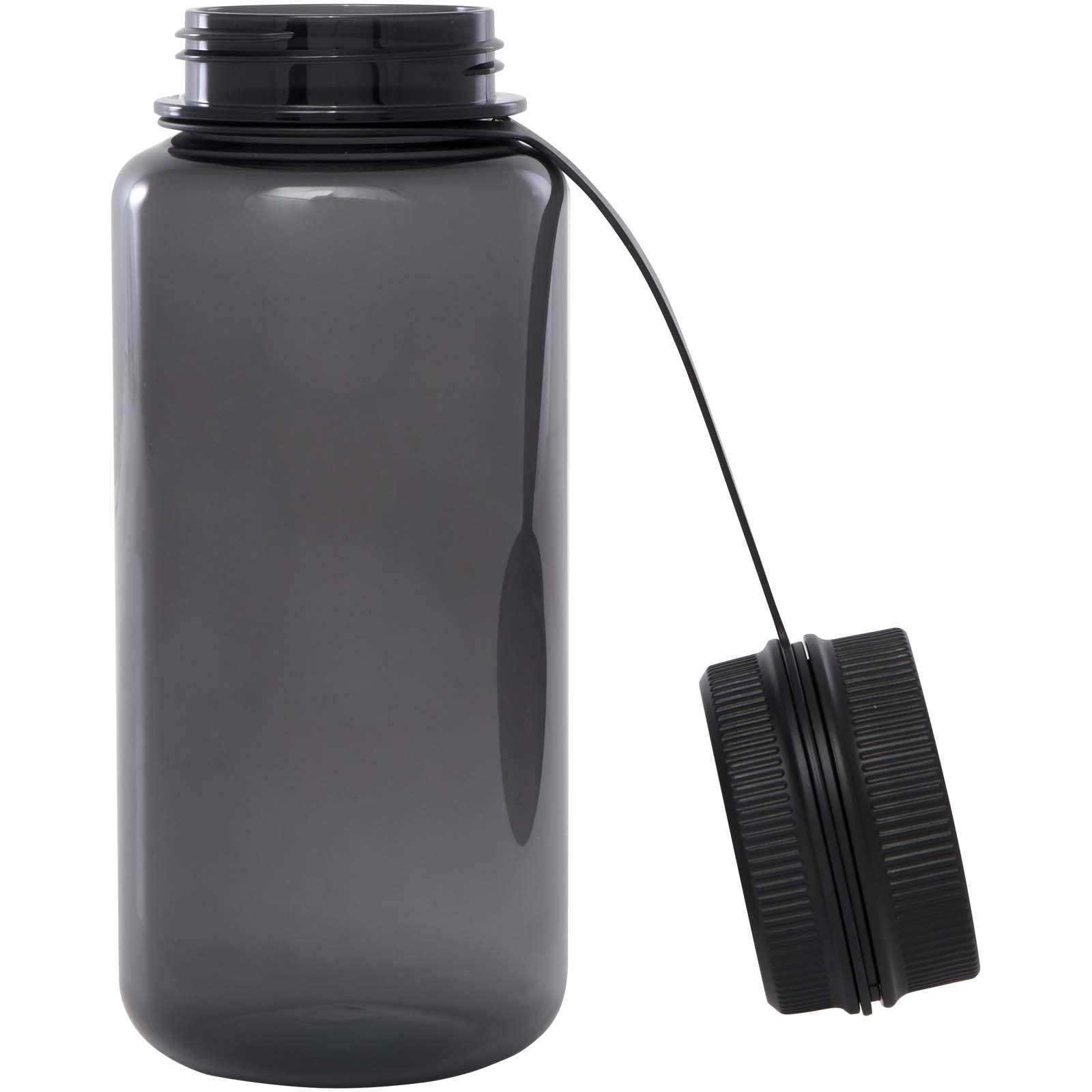 Ryder 900 ml RCS-zertifizierte RPET-Sportflasche mit Multifunktionsdeckel schwarz