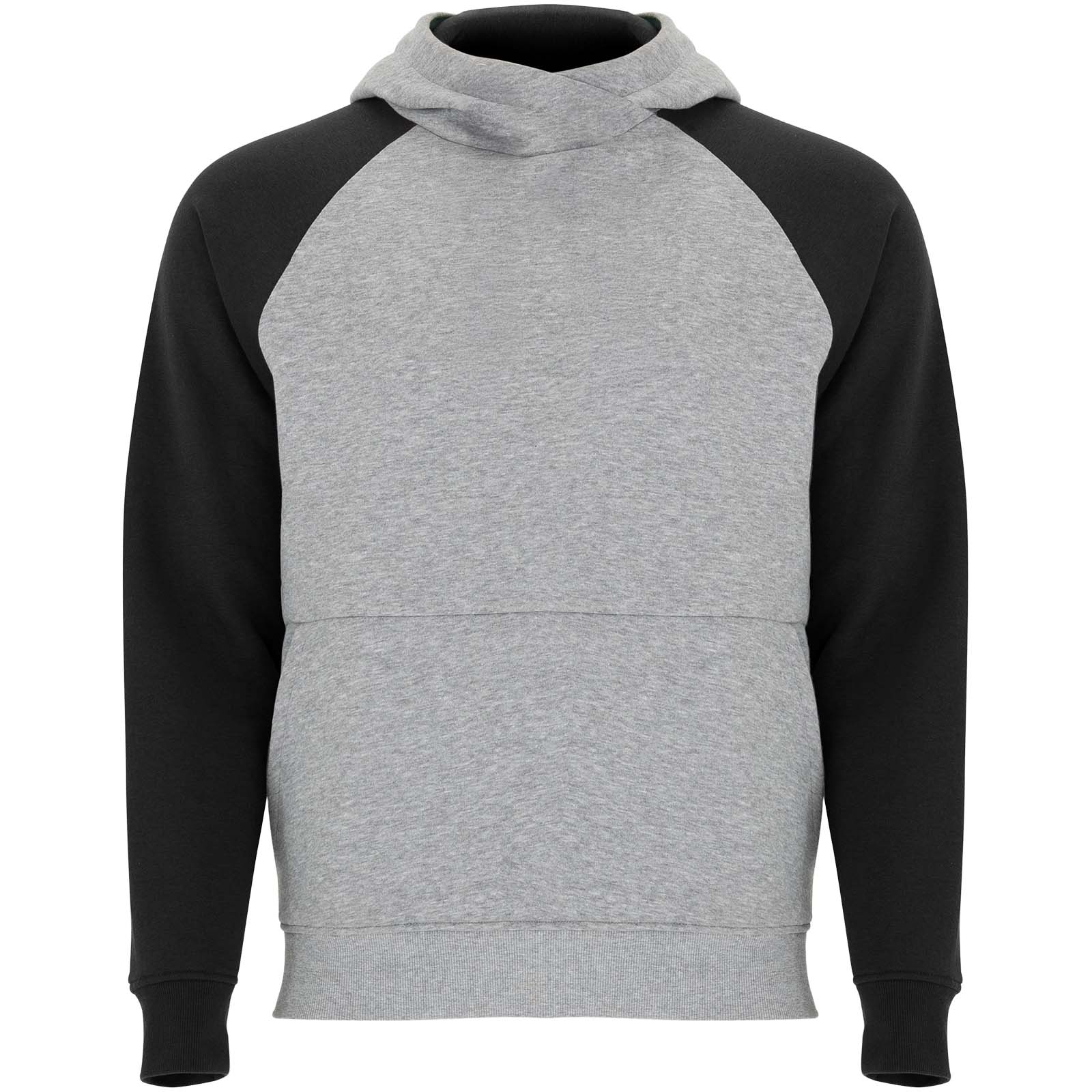Badet 280 g/m² zweifarbiger Kapuzenpullover für Kinder heather grau, schwarz