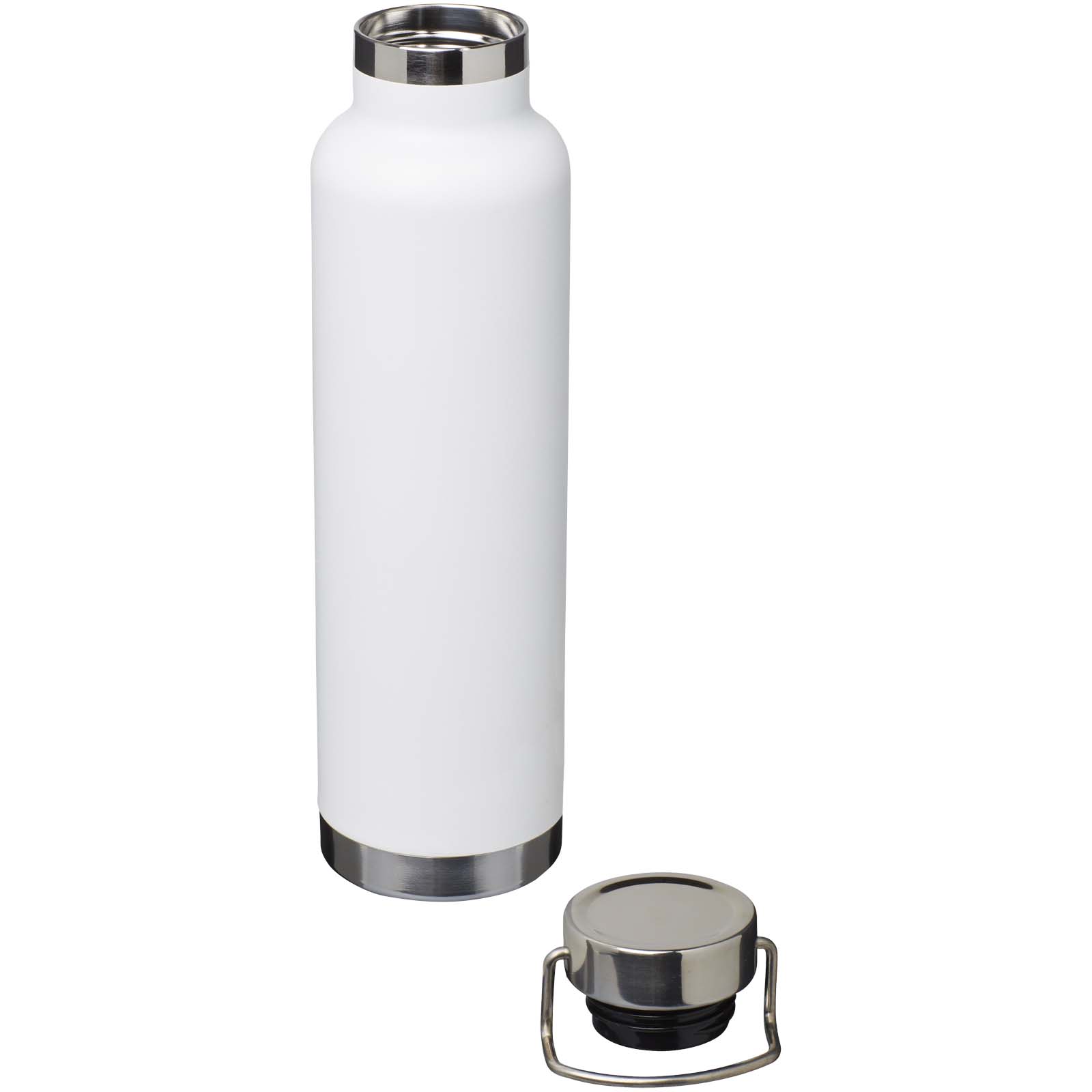 Thor 650 ml RCS-zertifizierte Kupfer-Vakuum Isolierflasche aus recyceltem Edelstahl weiss