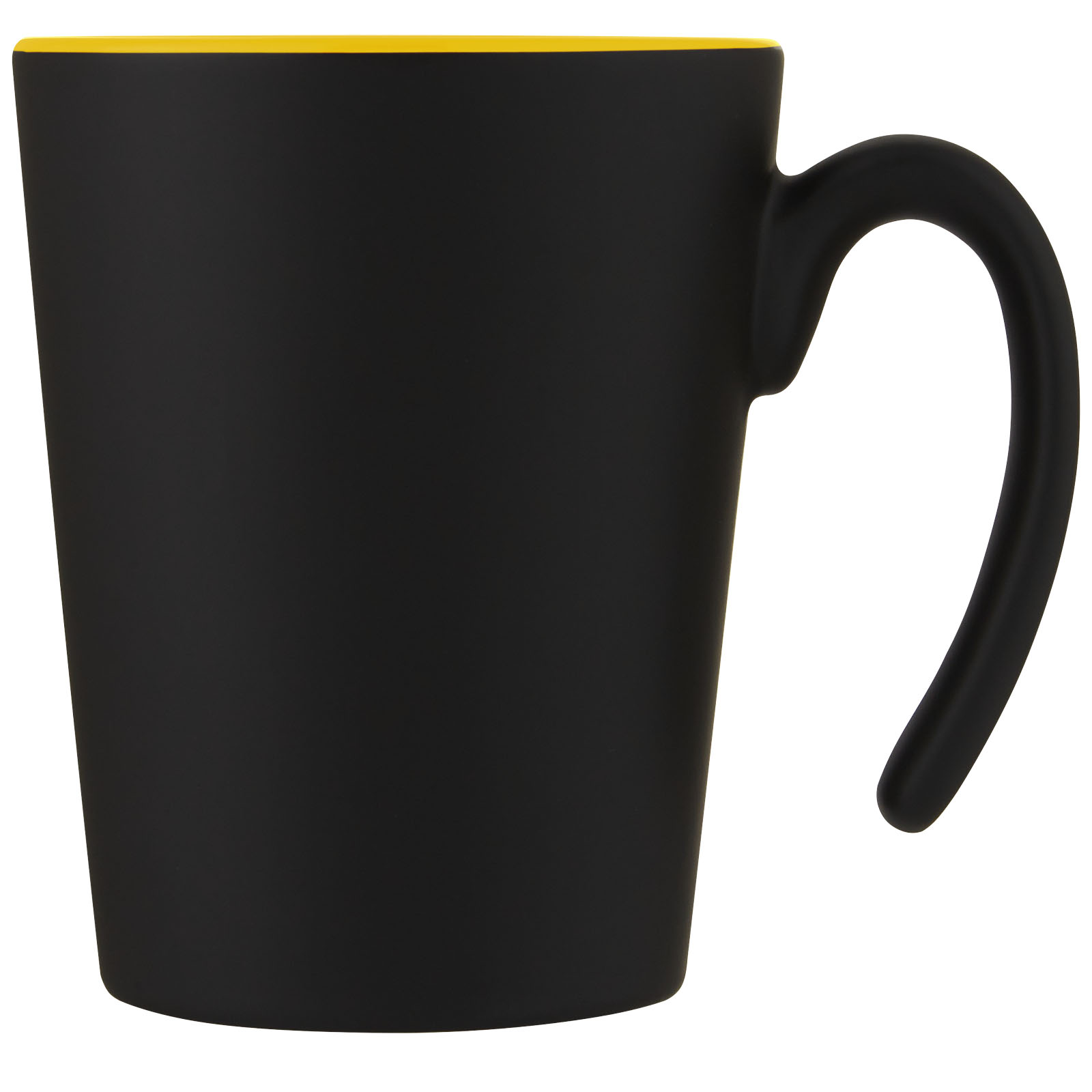 Oli 360 ml Keramikbecher mit Henkel gelb, schwarz